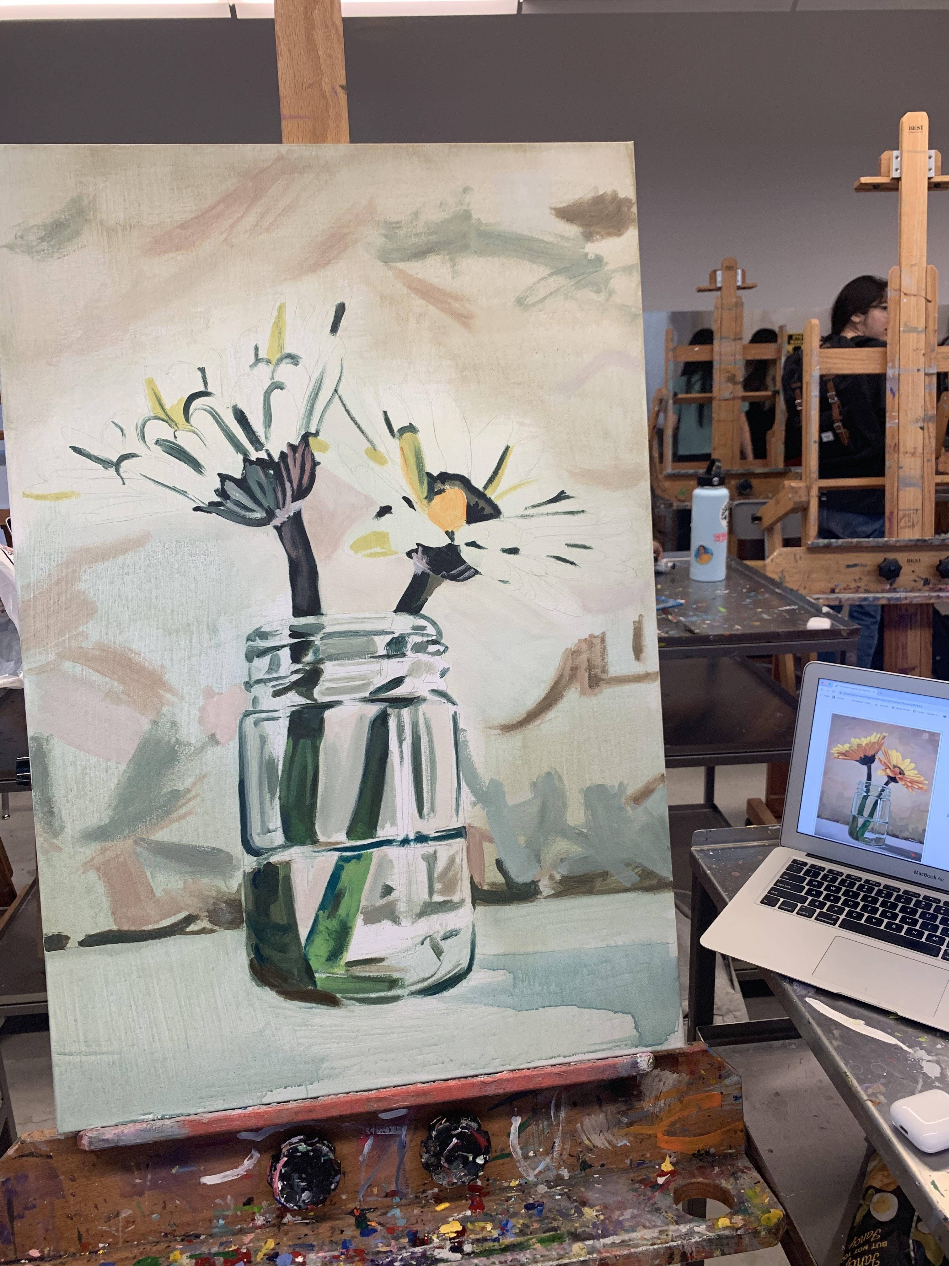 early stages of emulating Marine's '2 Yellow Flowers'