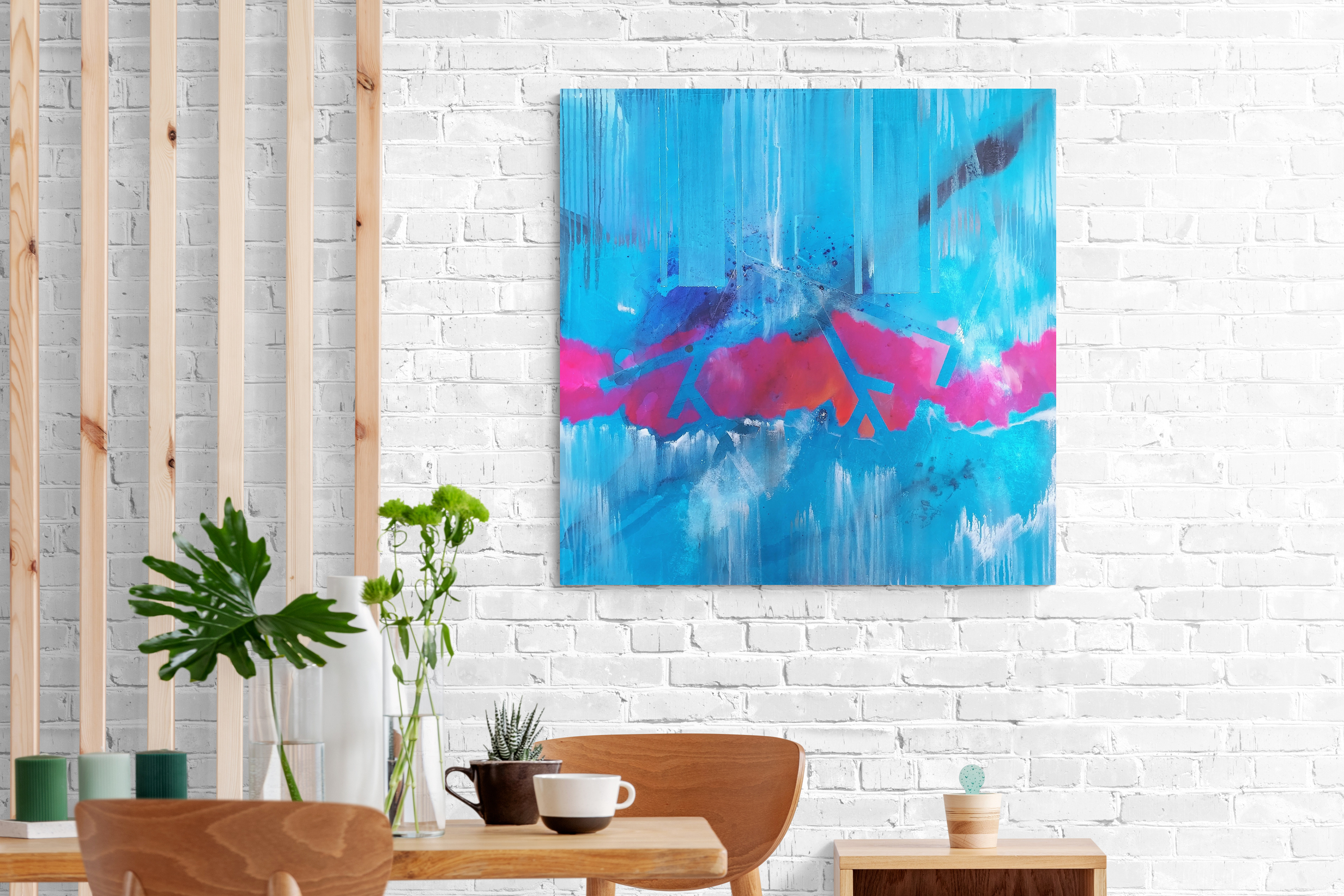 Ligne de couleurs N°21 100 * 100 cm