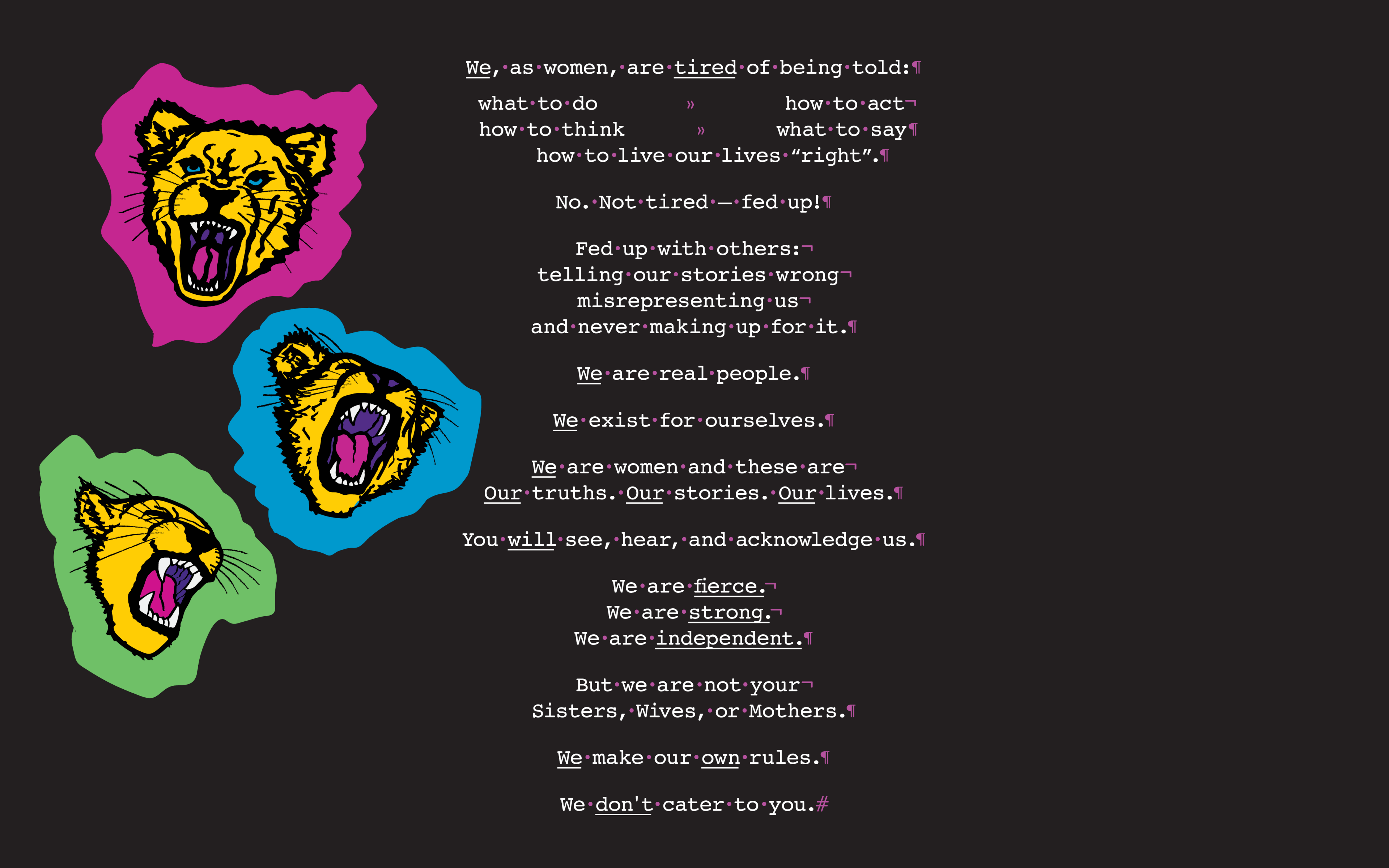 Our manifesto.
