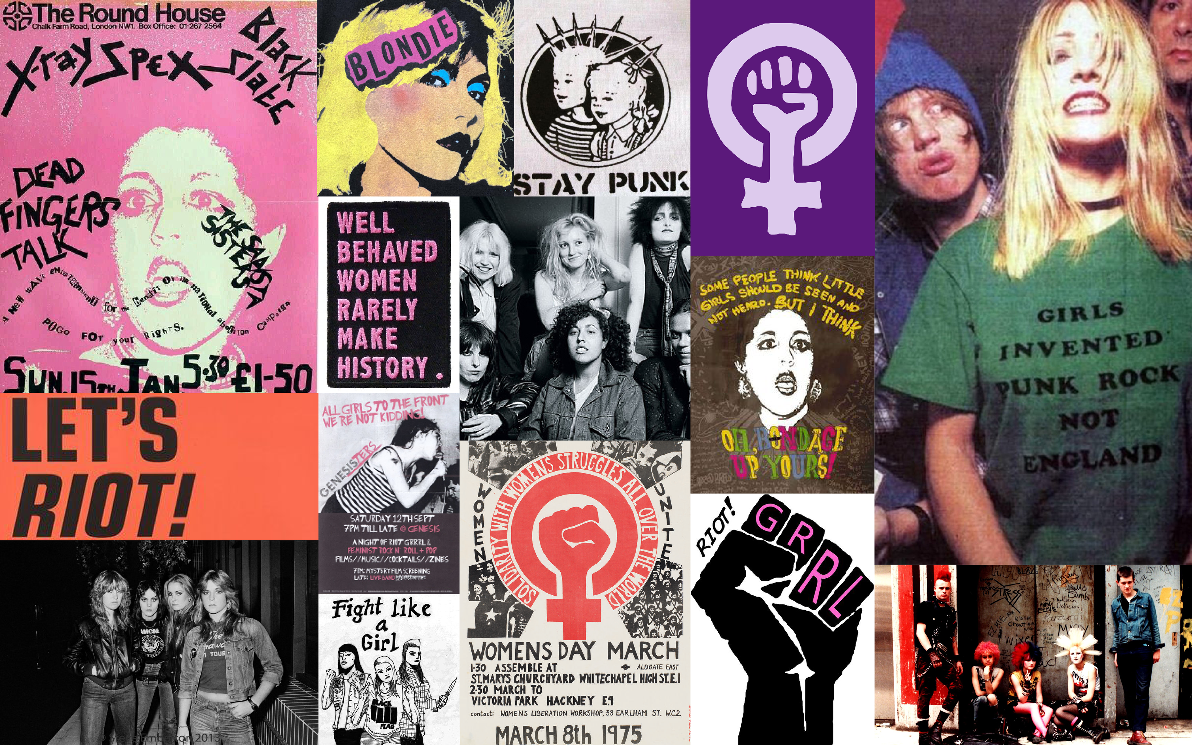 The inspirational mood board shows that NYM's style, attitude, and heart are heavily influenced by the female punk rockers of the 1980s and 1990s.