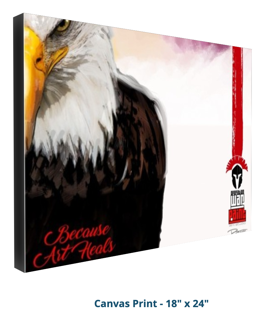 Eagle on canvas