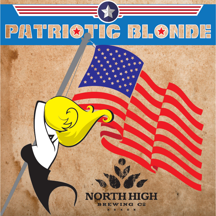 Patriotic Blonde Beer Label