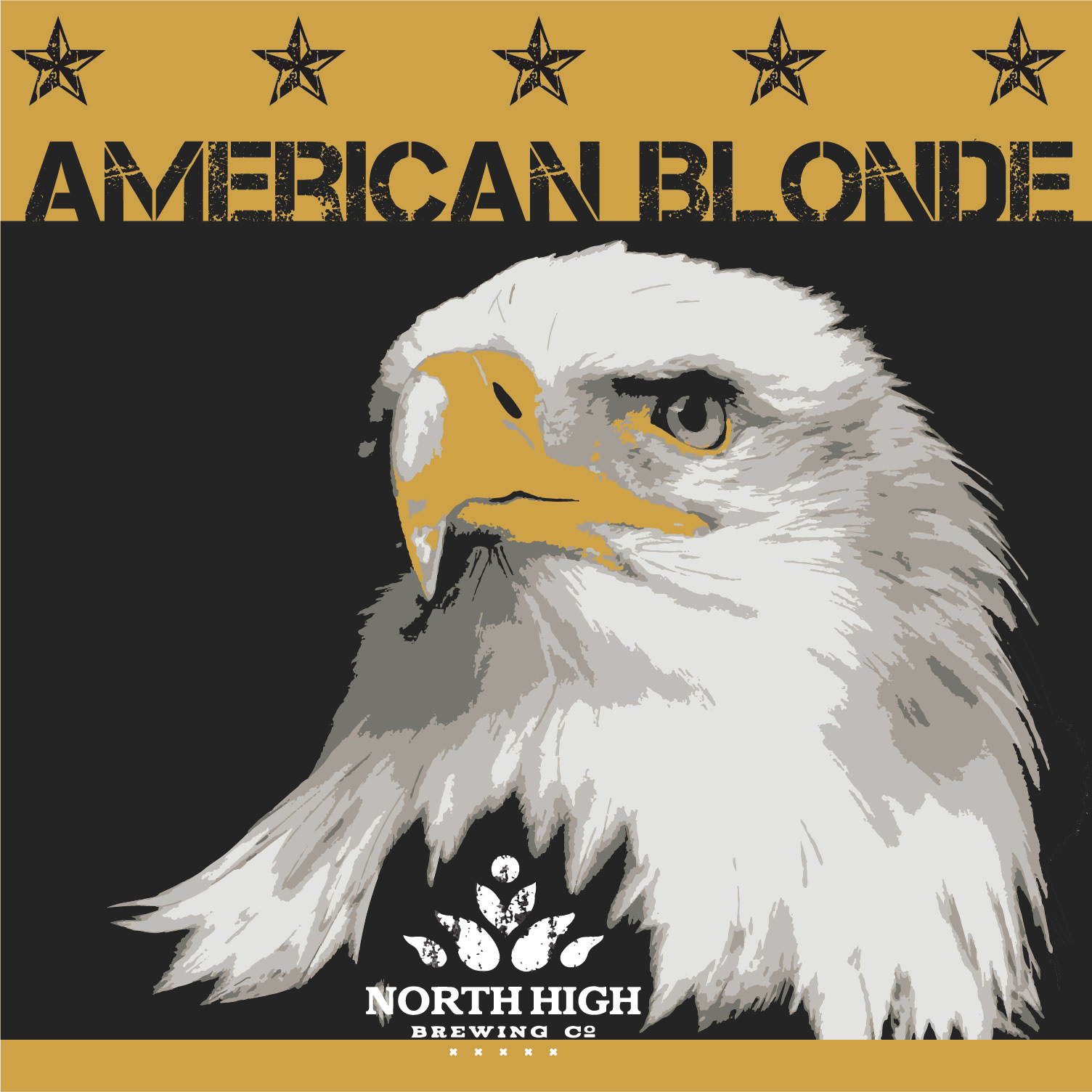 American Blonde Beer Label