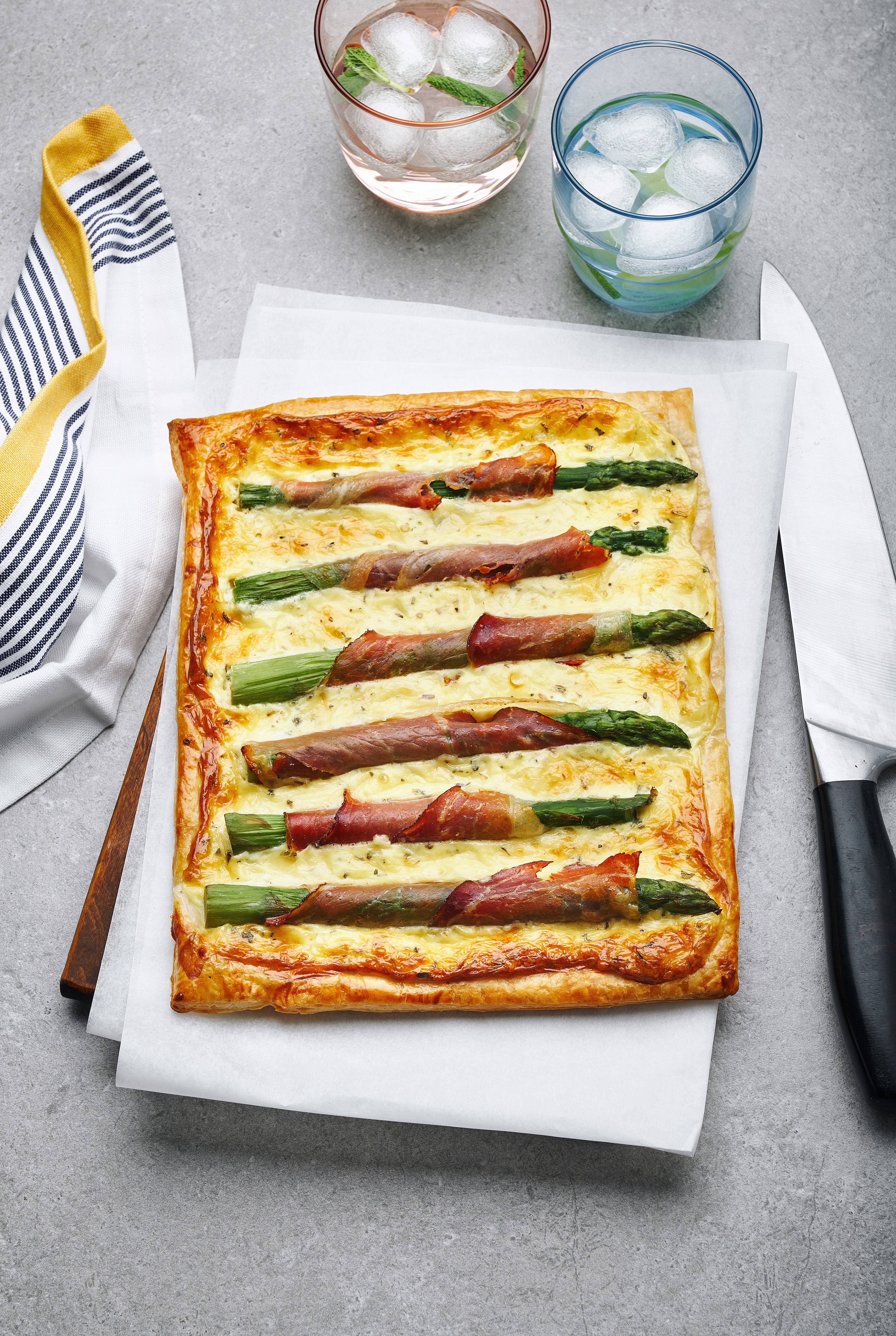 Asparagus and Prosciutto Tart