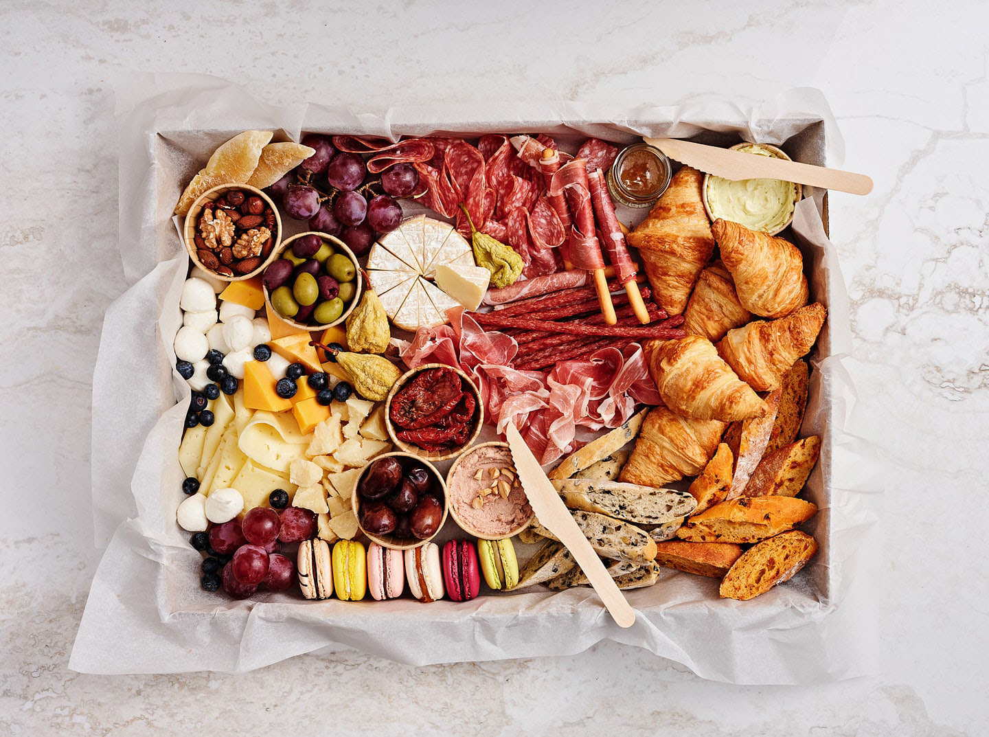 Charcuterie, Cheese and Bread Box for Wine Lovers