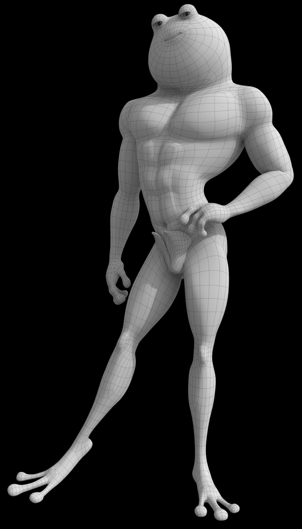 Body and face rig using Advanced Skeleton.
