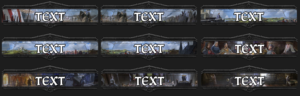Panels for the streamers info/about section