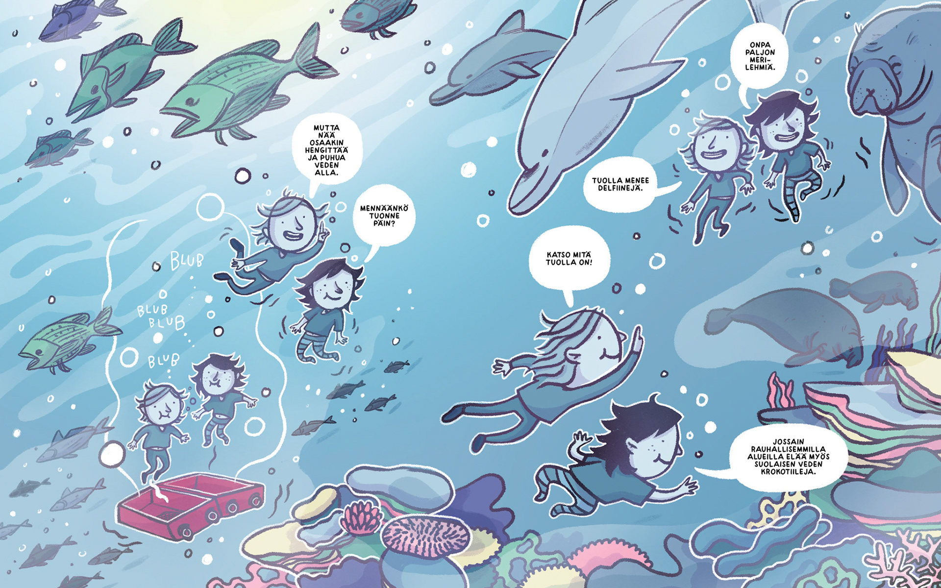 Children's comic Sanni & Joonas matkalla