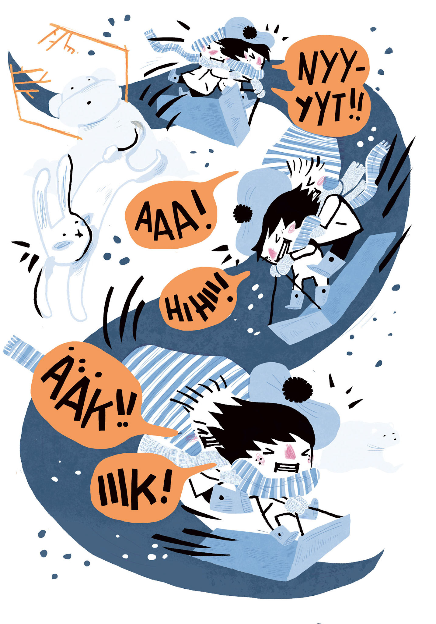 Children's comic Sanni & Joonas - Talviyö