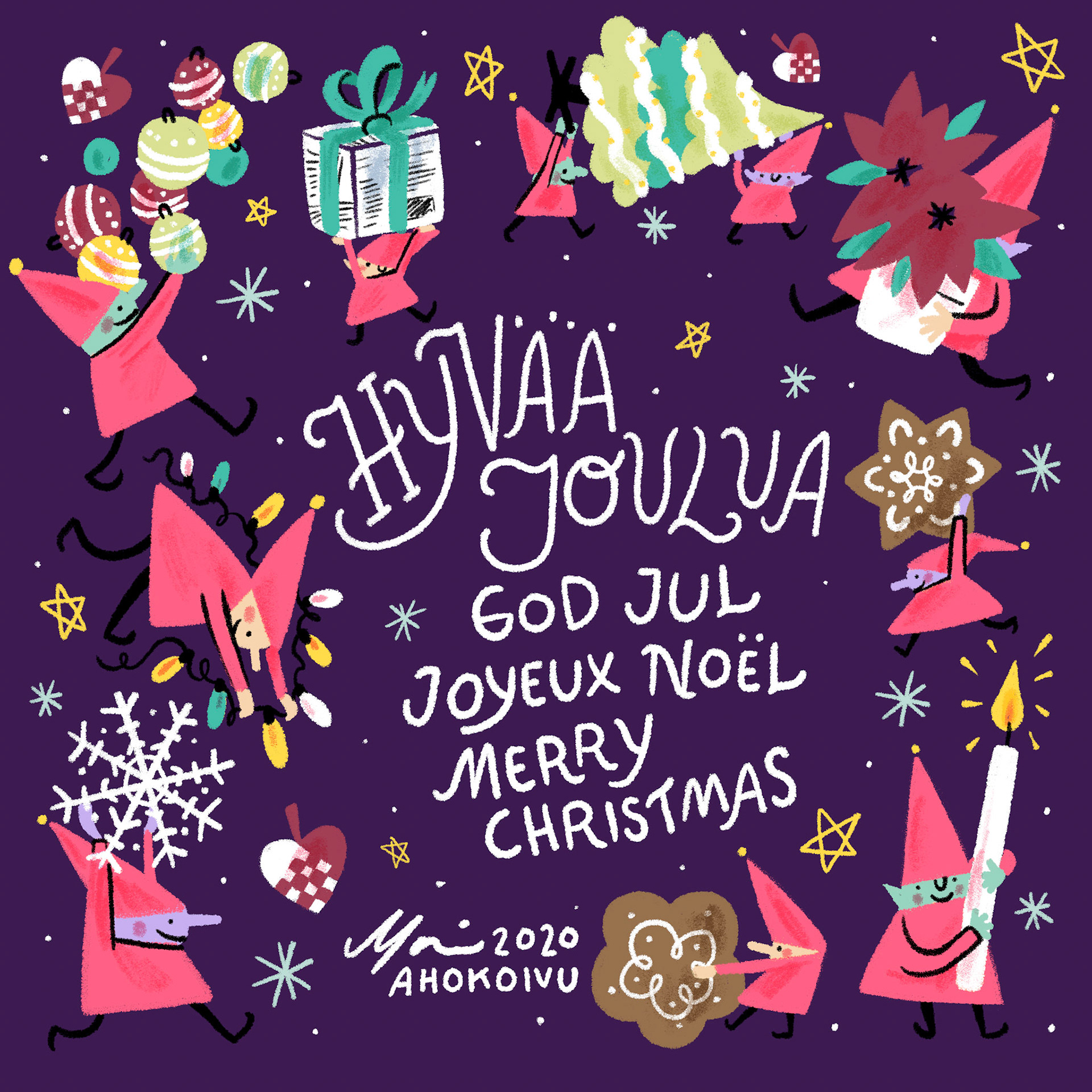 Christmas card design, 2020