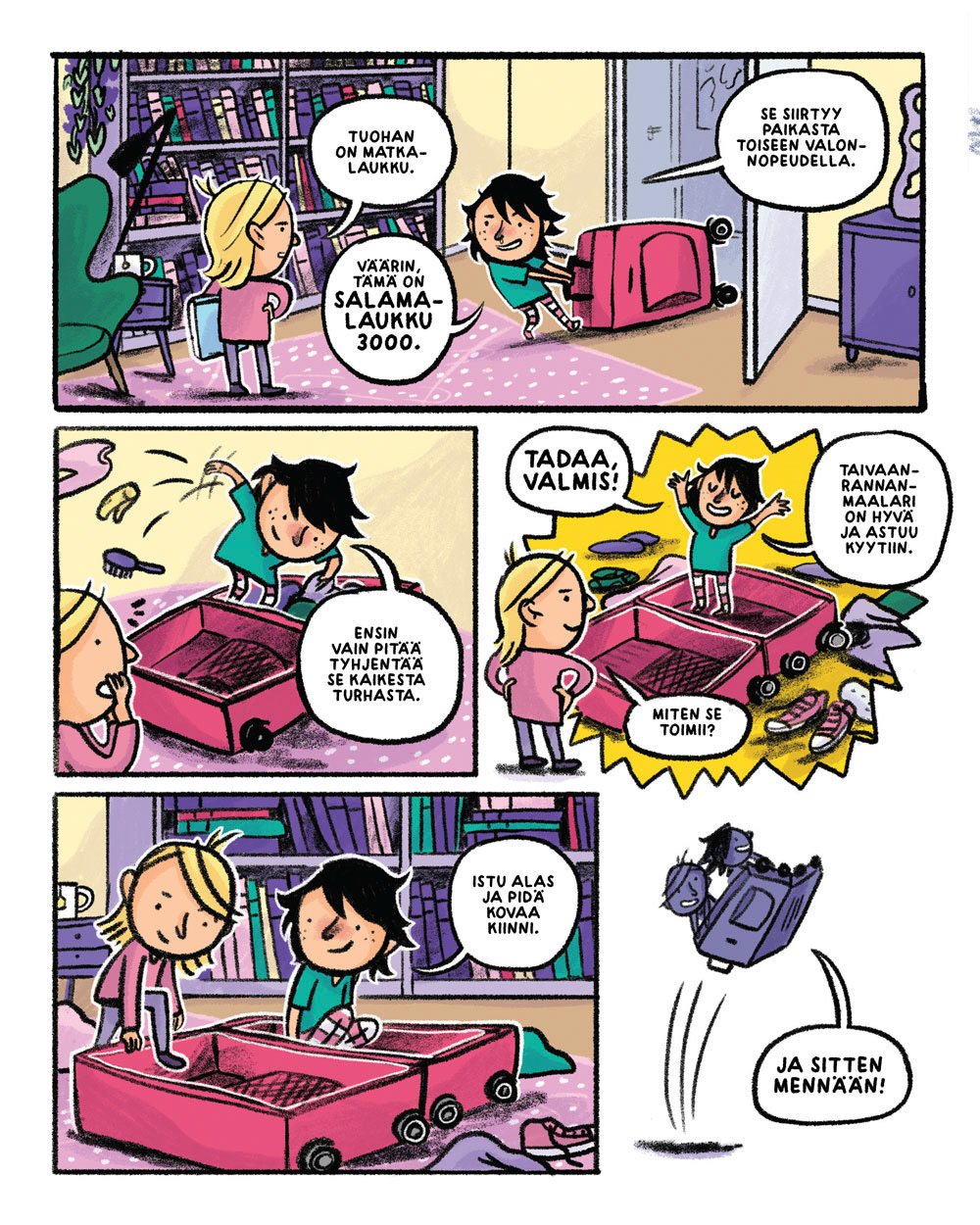 Children's comic Sanni & Joonas matkalla