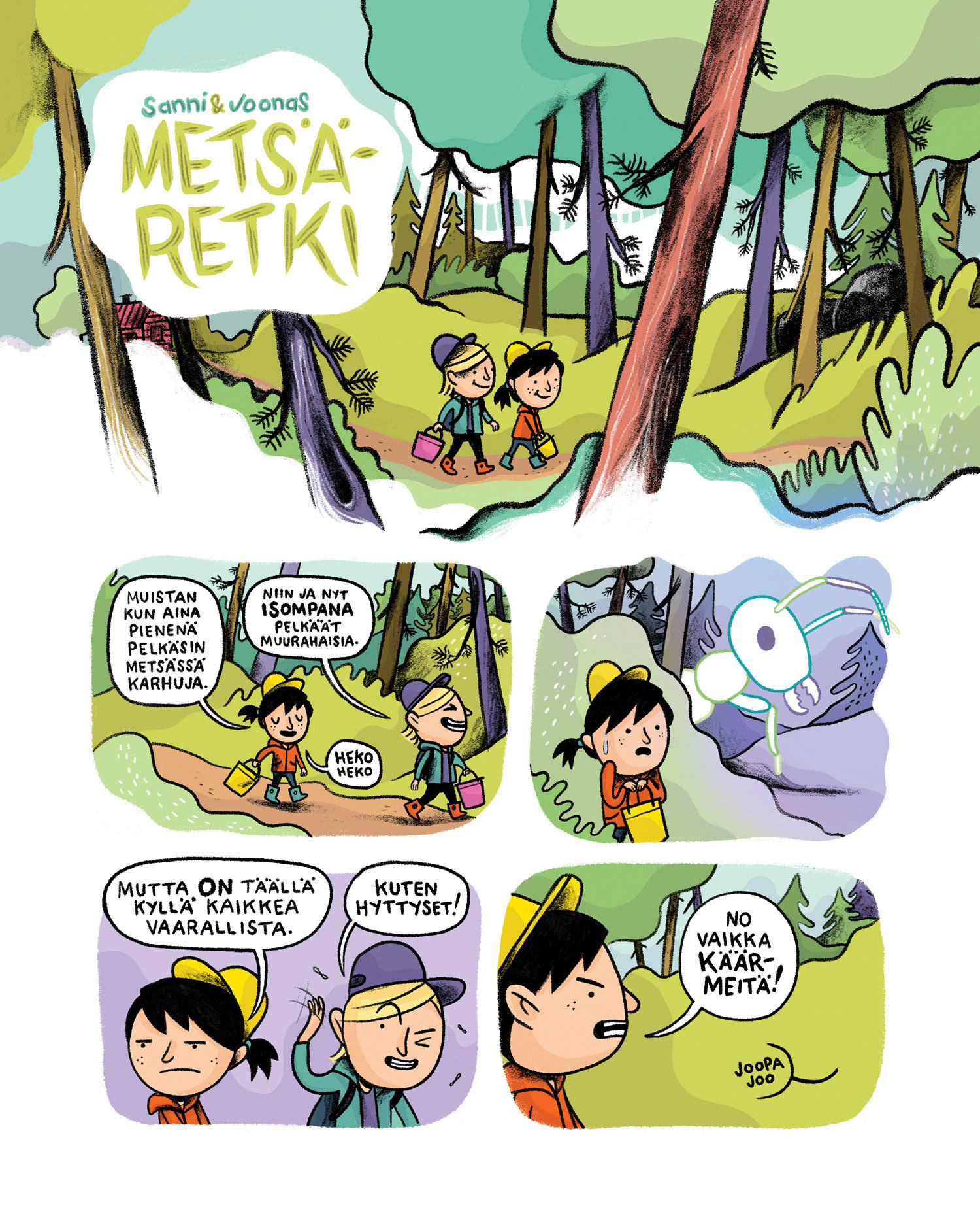 Children's comic Sanni & Joonas - Metsäretki