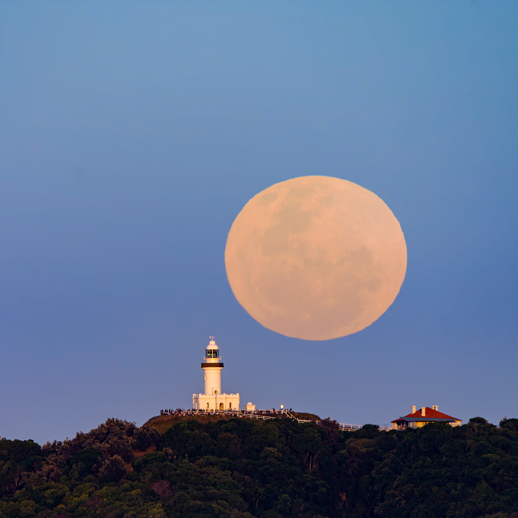 Moonrise over Cape Byron Lighthouse