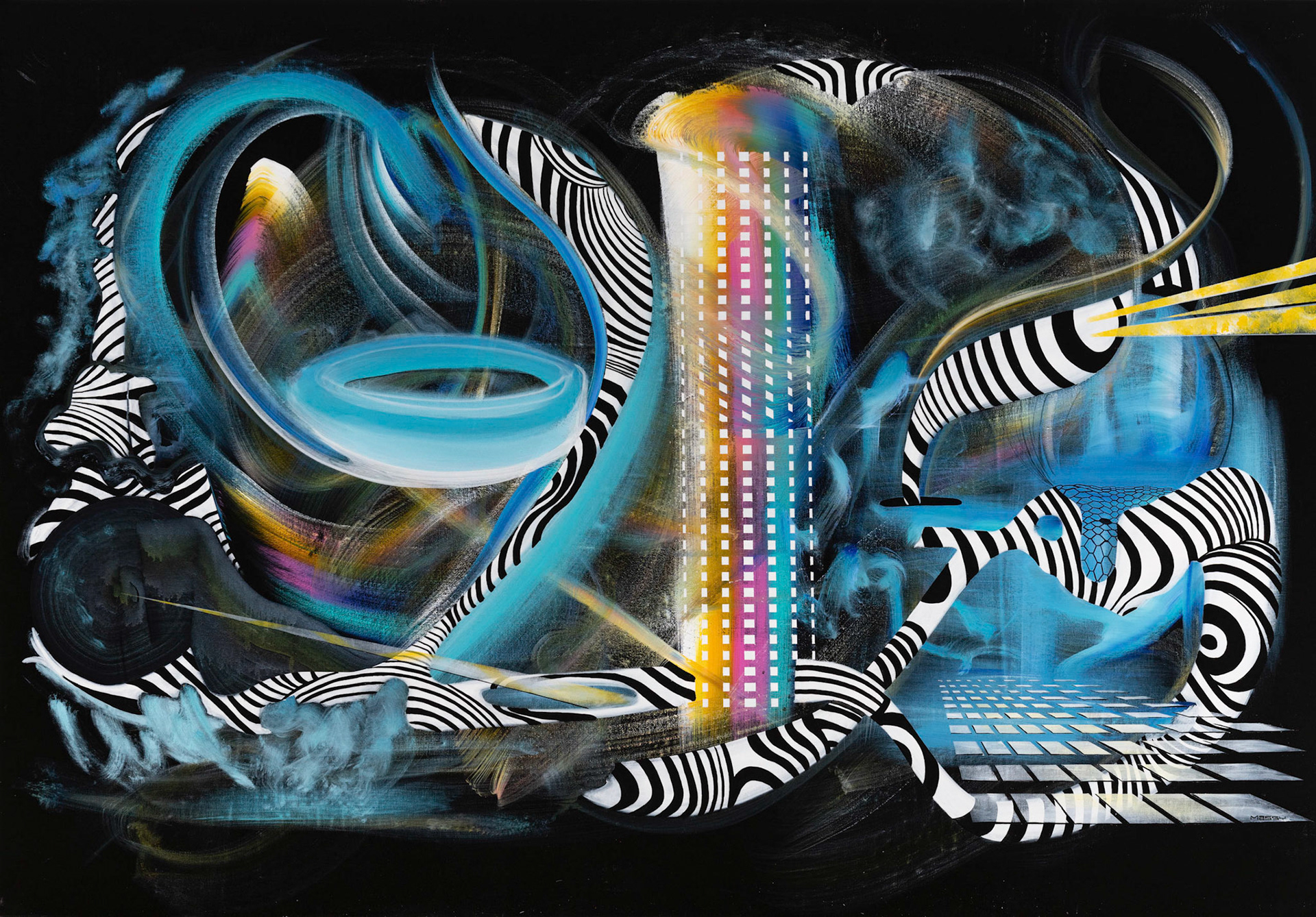 Illuminated Visions - 58.5"x84.5" - Mixed media on canvas