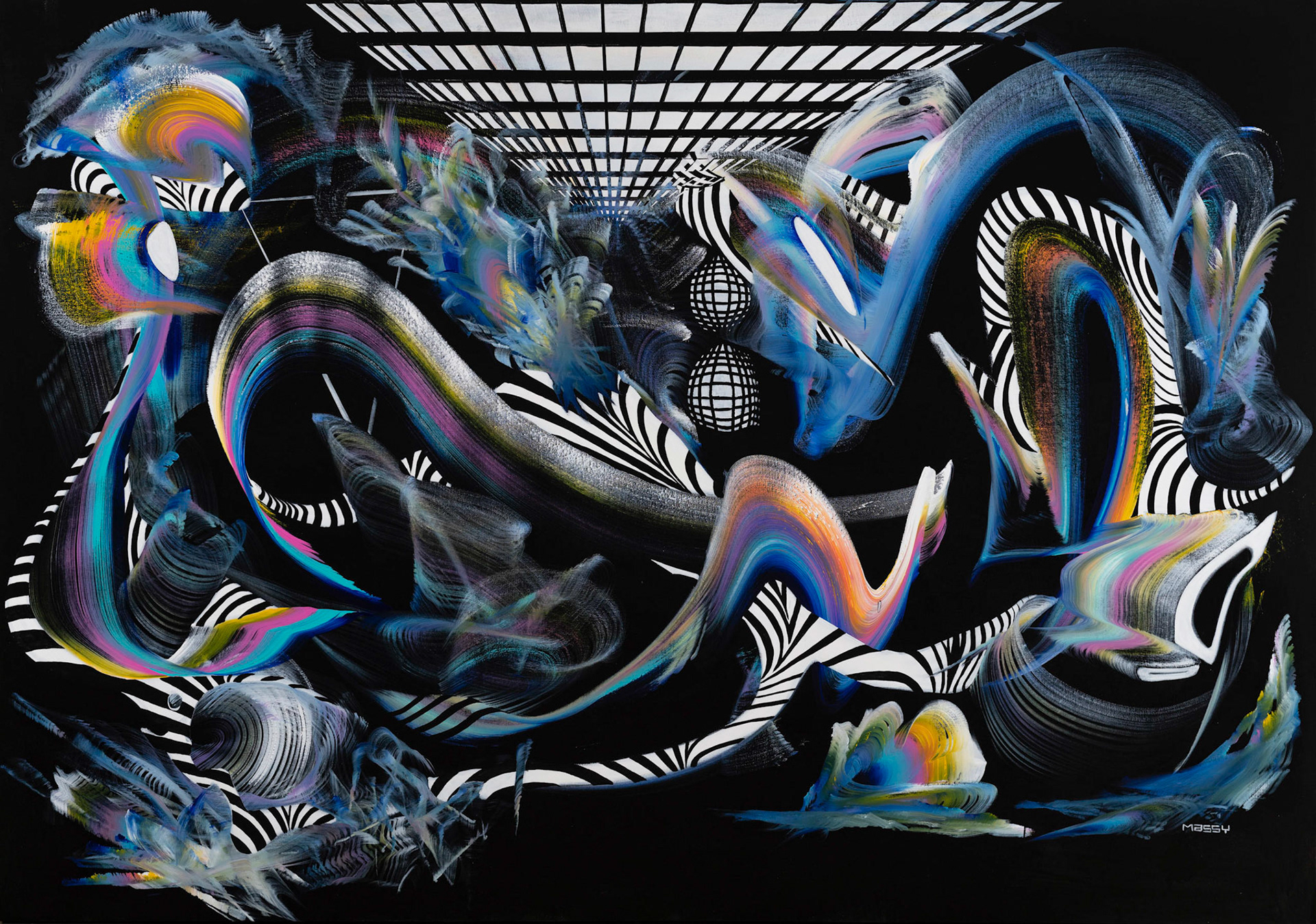 I know that Sound, I Know that Smell, I_ve been here before ... I Know it - 60"x87" - Mixed media on canvas