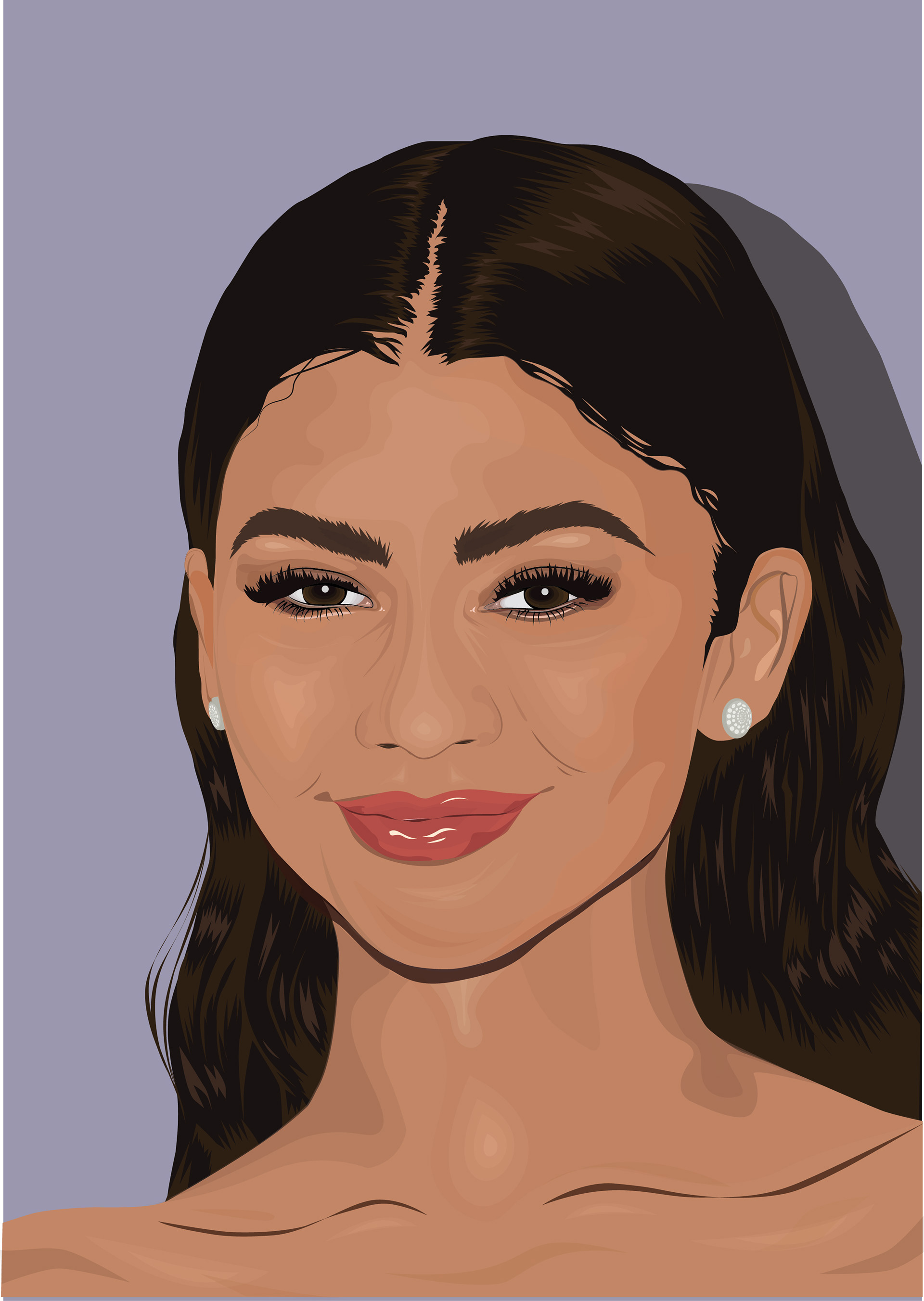 Zendaya vector portrait