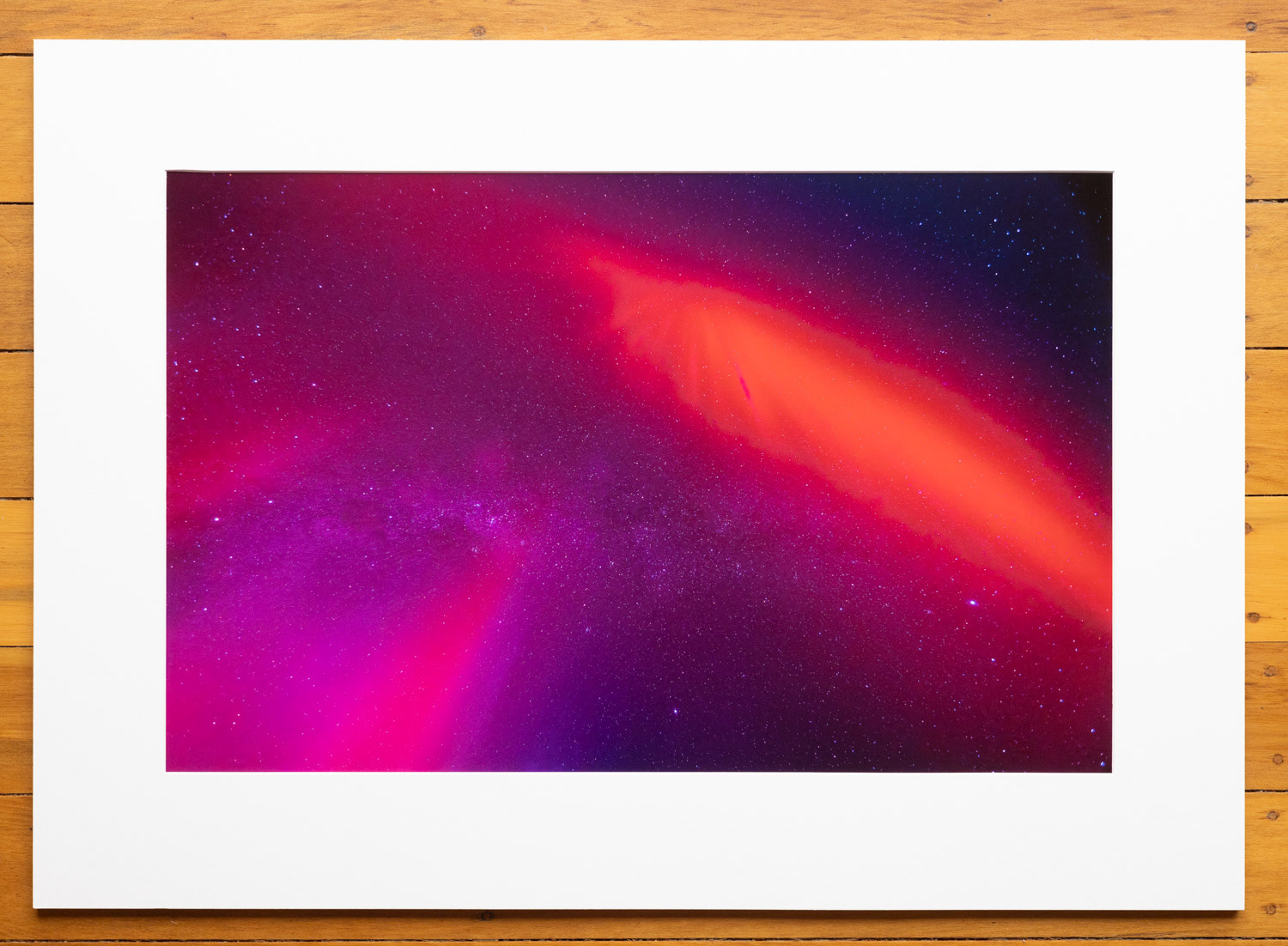From the heavens. At one point the aurora sent beams down from directly overhead. The spectacle was clearly visible to the eye and expected orchestral music!