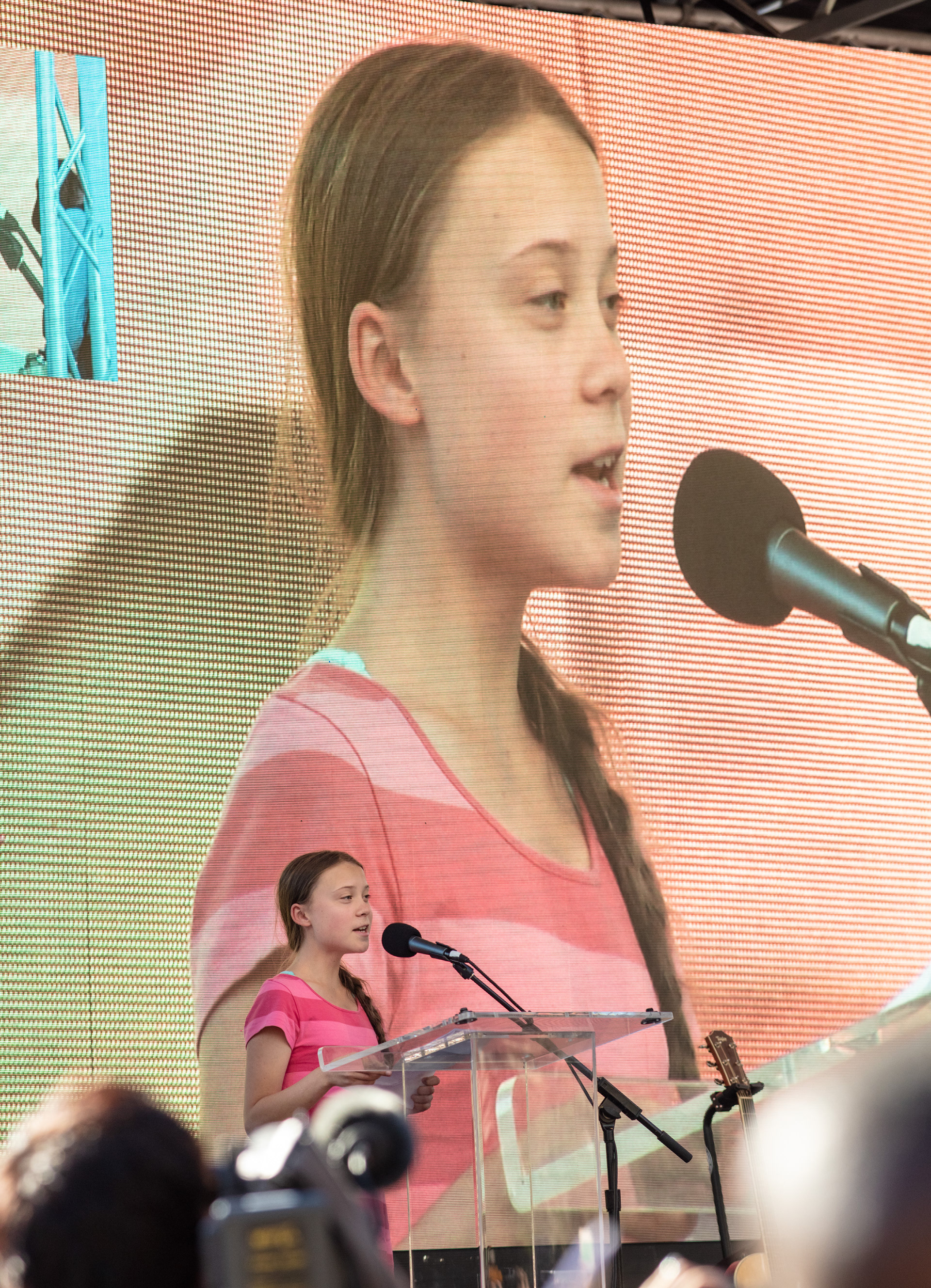 We worked with seven young people from around the globe, including Greta Thunberg, speaking in the 7 languages of the UN. Here is Greta speaking to a huge climate rally in New York.
