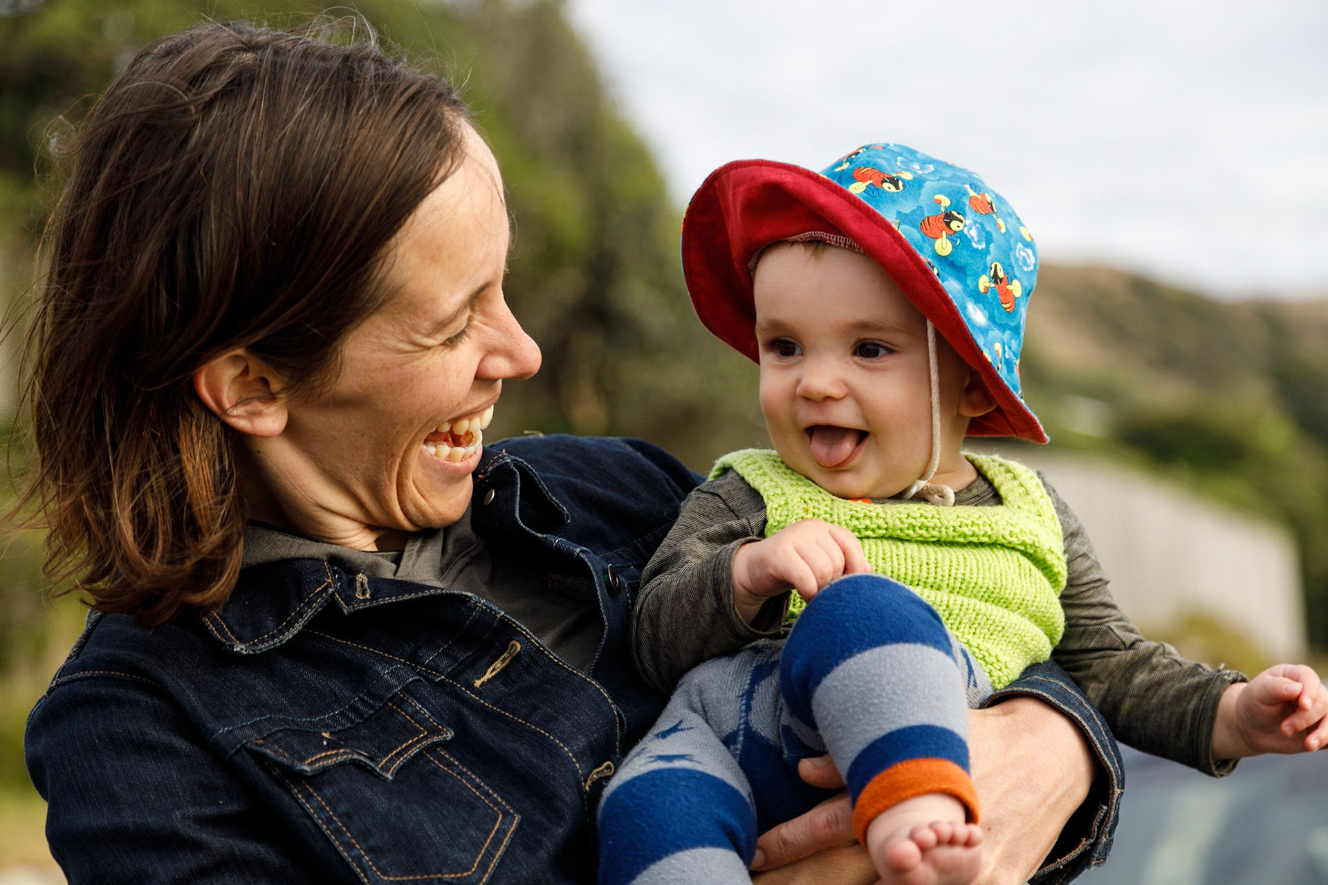 #3: Laughter is the best medicine: my daughter with a friend's son on Paekakariki beach last night