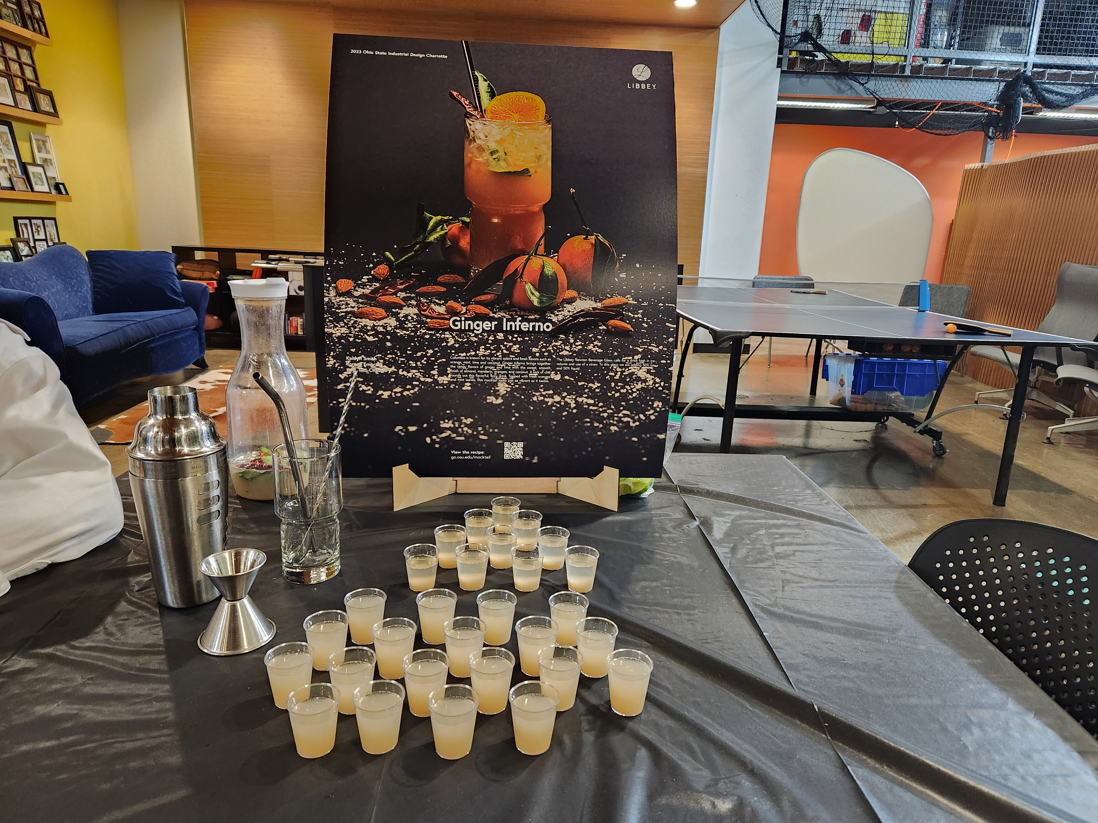 Ginger Inferno shots at Priority Design