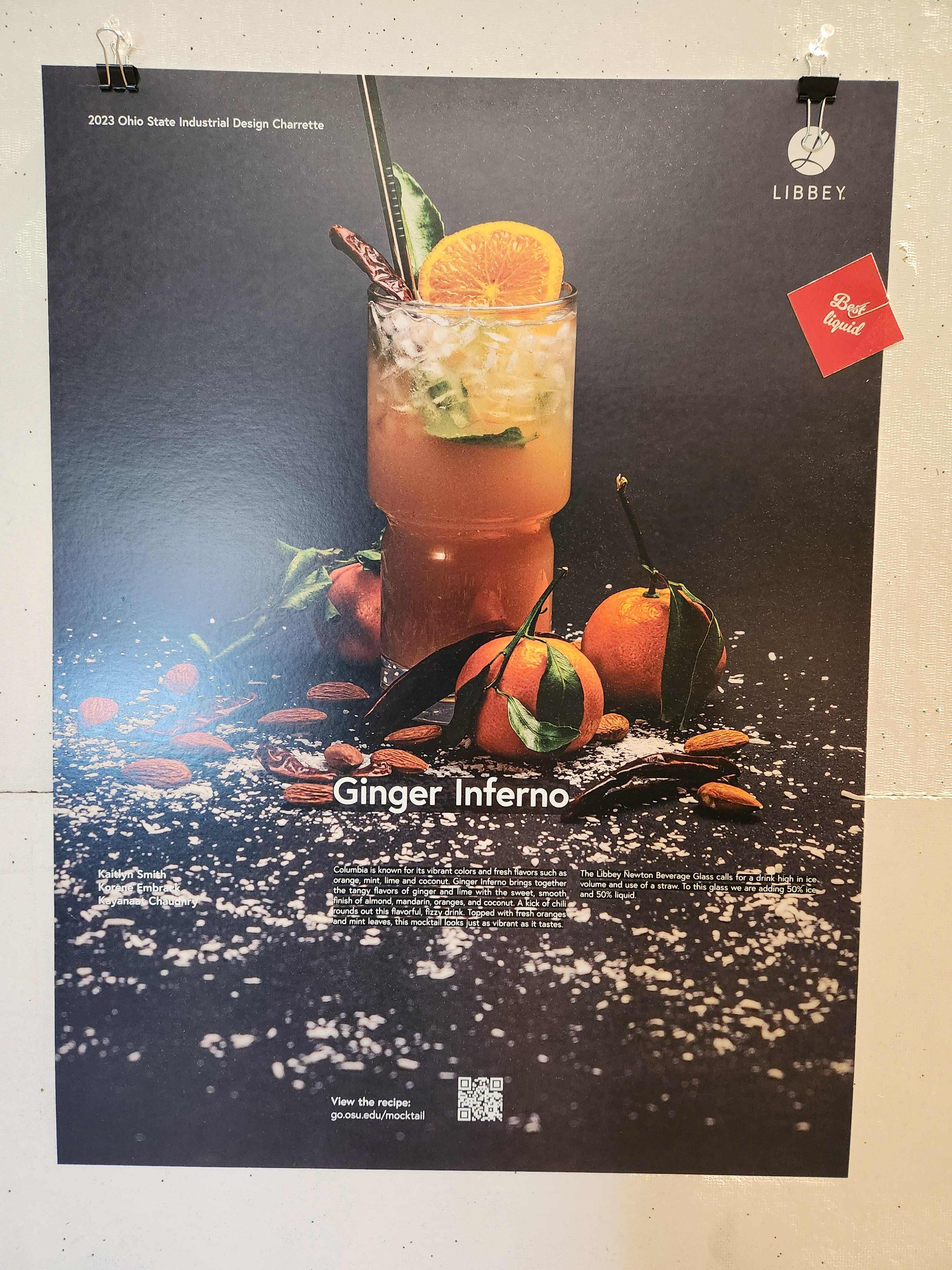 Poster for drink with awarded category