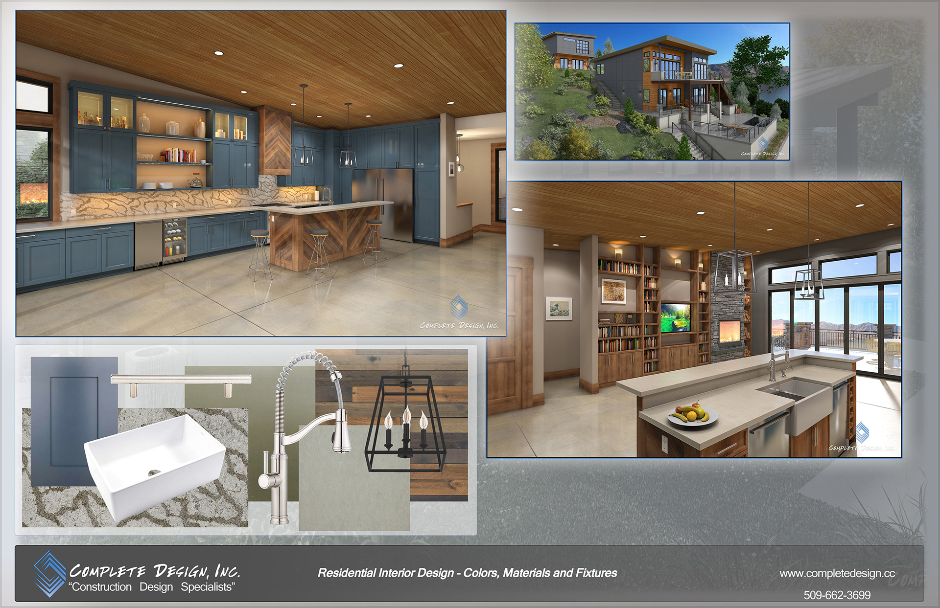 Interior design mood board