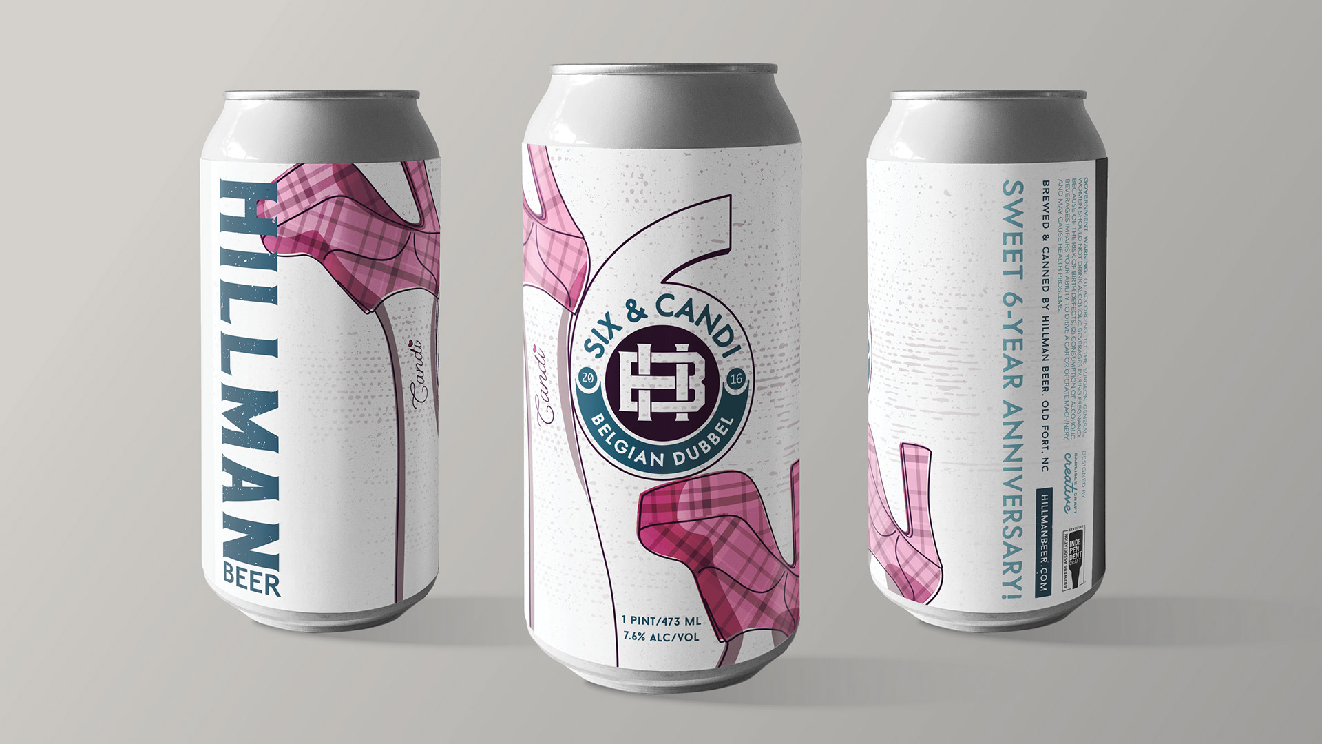 6th Anniversary Beer Can Label - Hillman Beer