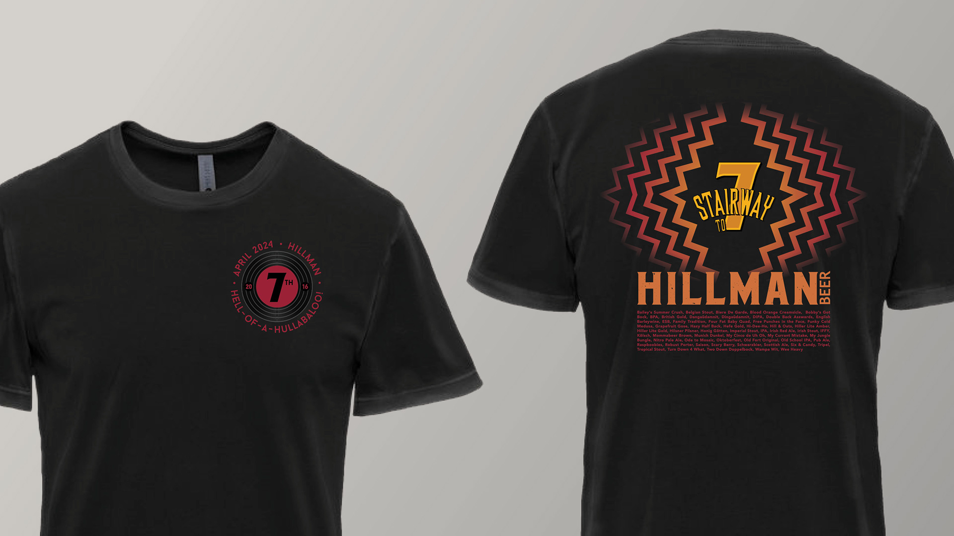 7th Anniversary T-Shirt - Hillman Beer