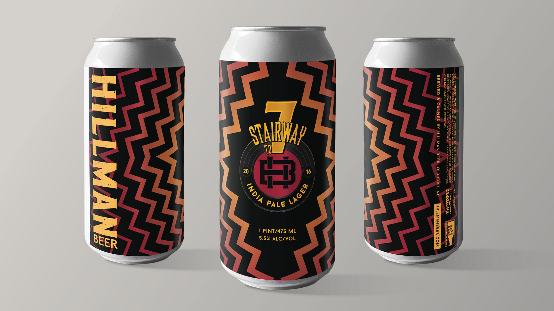 7th Anniversary Beer Can Label - Hillman Beer