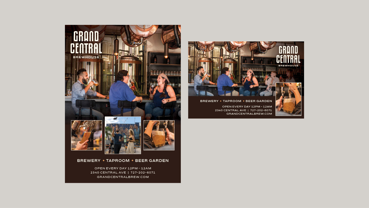Downtown Guide Print Ads - Grand Central Brewhouse