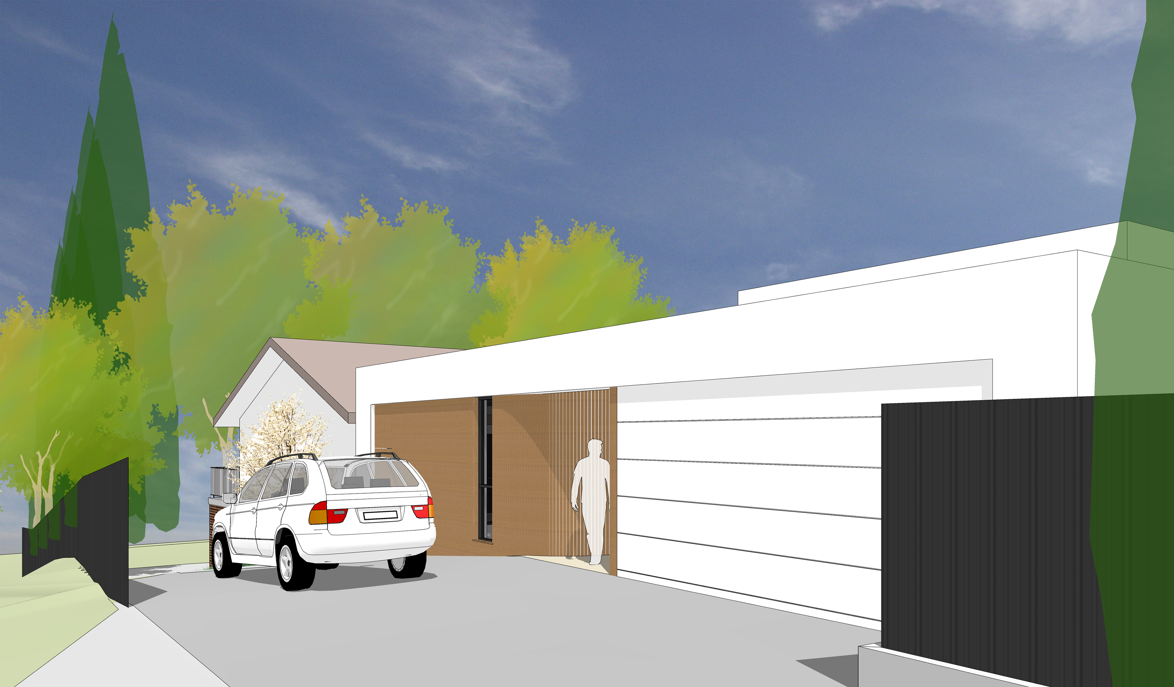 New Residence from Driveway