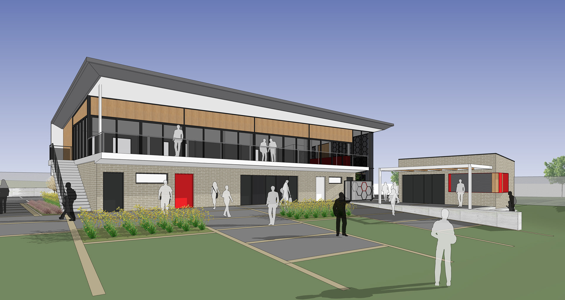 Eastern Facade Viewed From Football Field