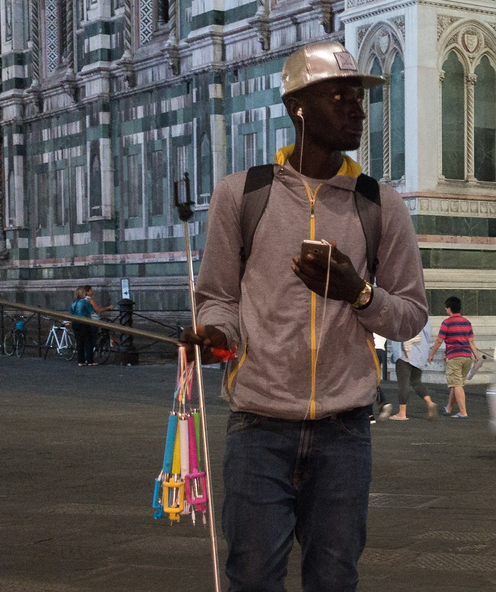 Selfie-Stick Vendor, Florence, 2017