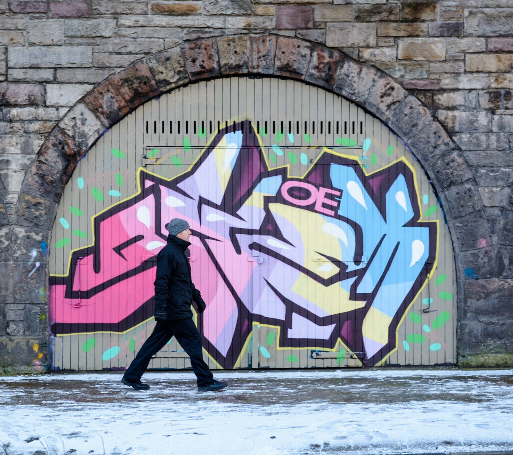 Graffiti, Market Street, Edinburgh, 2015