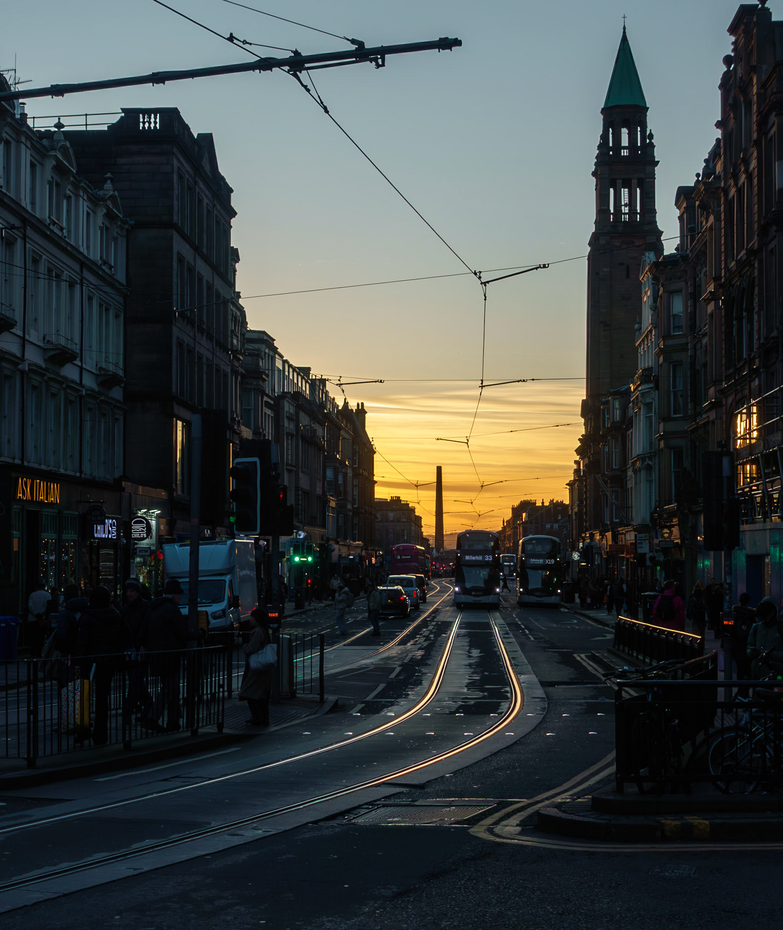 Sunset, Shandwick Place, Edinburgh, 2025