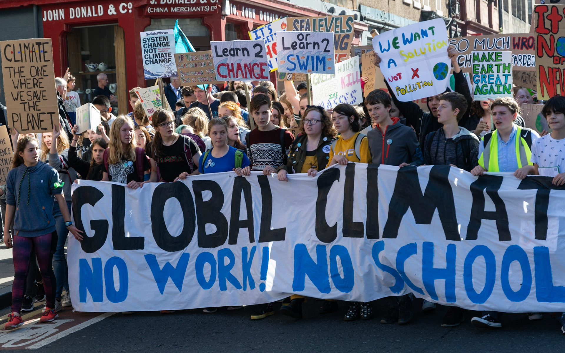 Climate change protest, Edinburgh, 2019