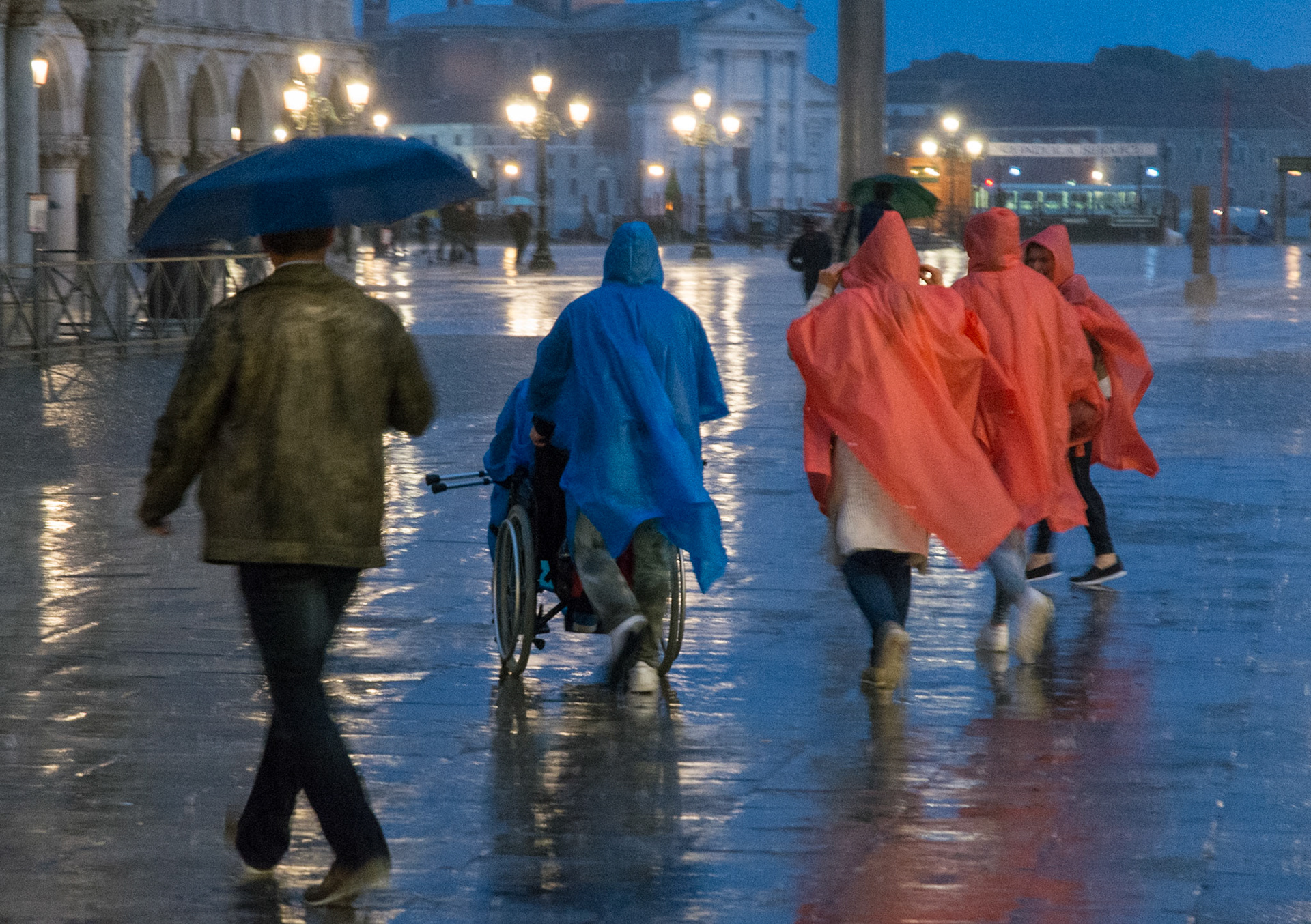 Rainstorm in St. Mark's Square, Venice, 2016
