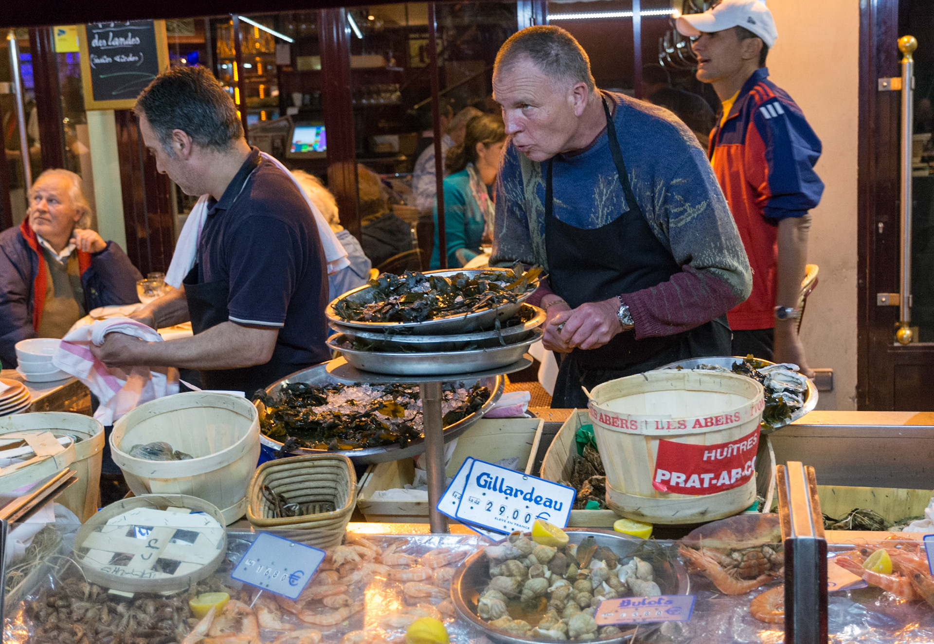 Oyster bar at Atlas Café, Paris, 2015