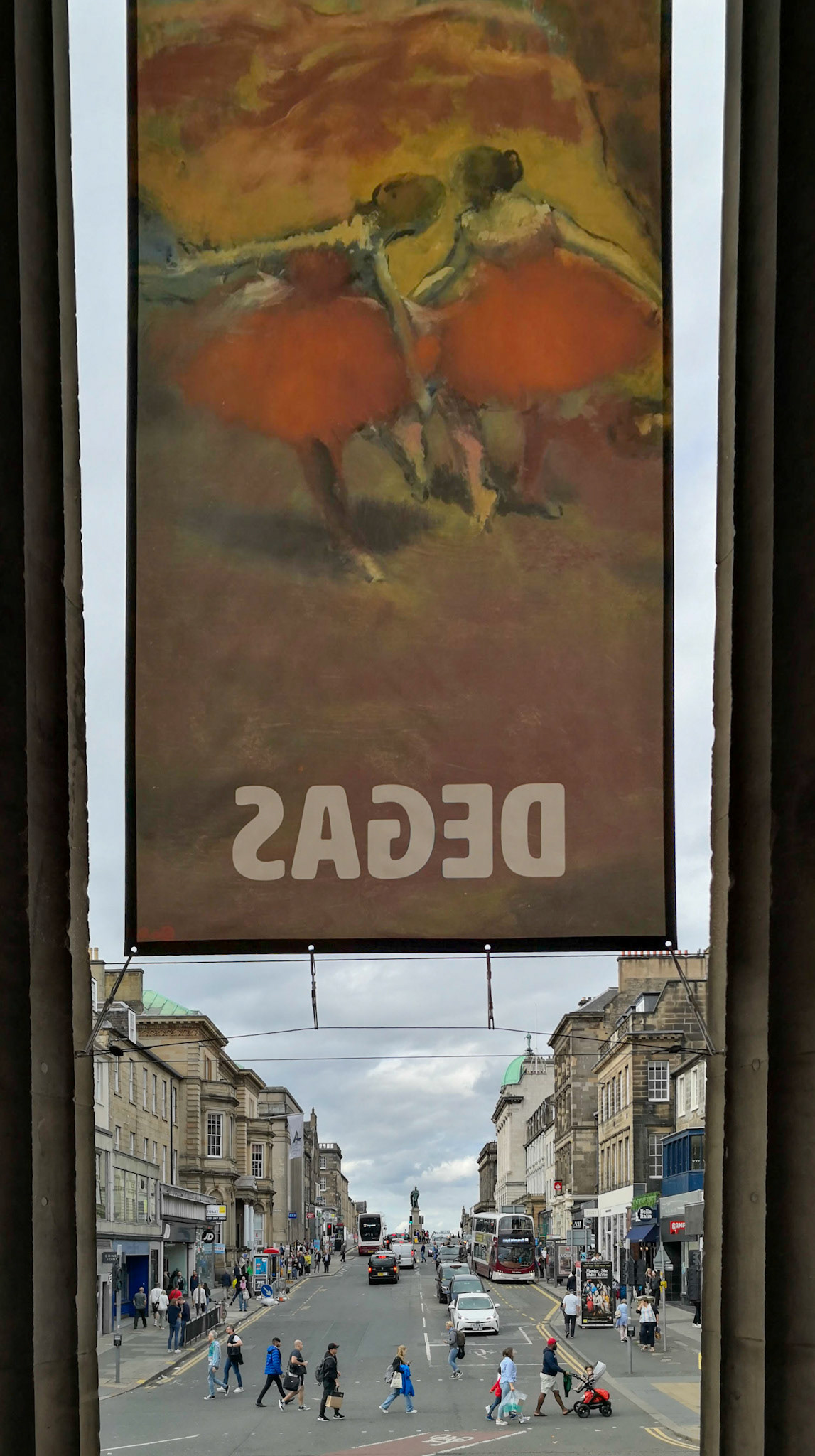 Hanover Street from the RSA gallery steps, Edinburgh, 2022