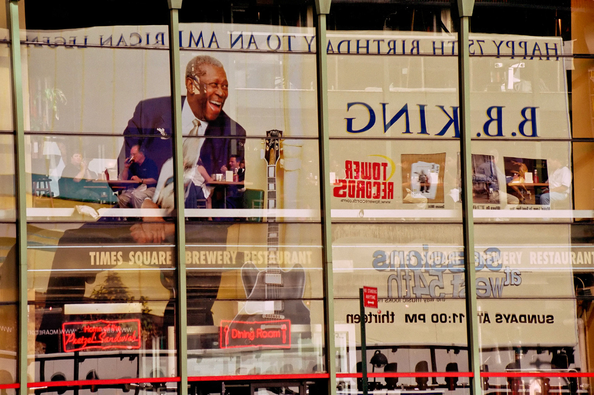 BB King poster, Times Square, New York, 2000