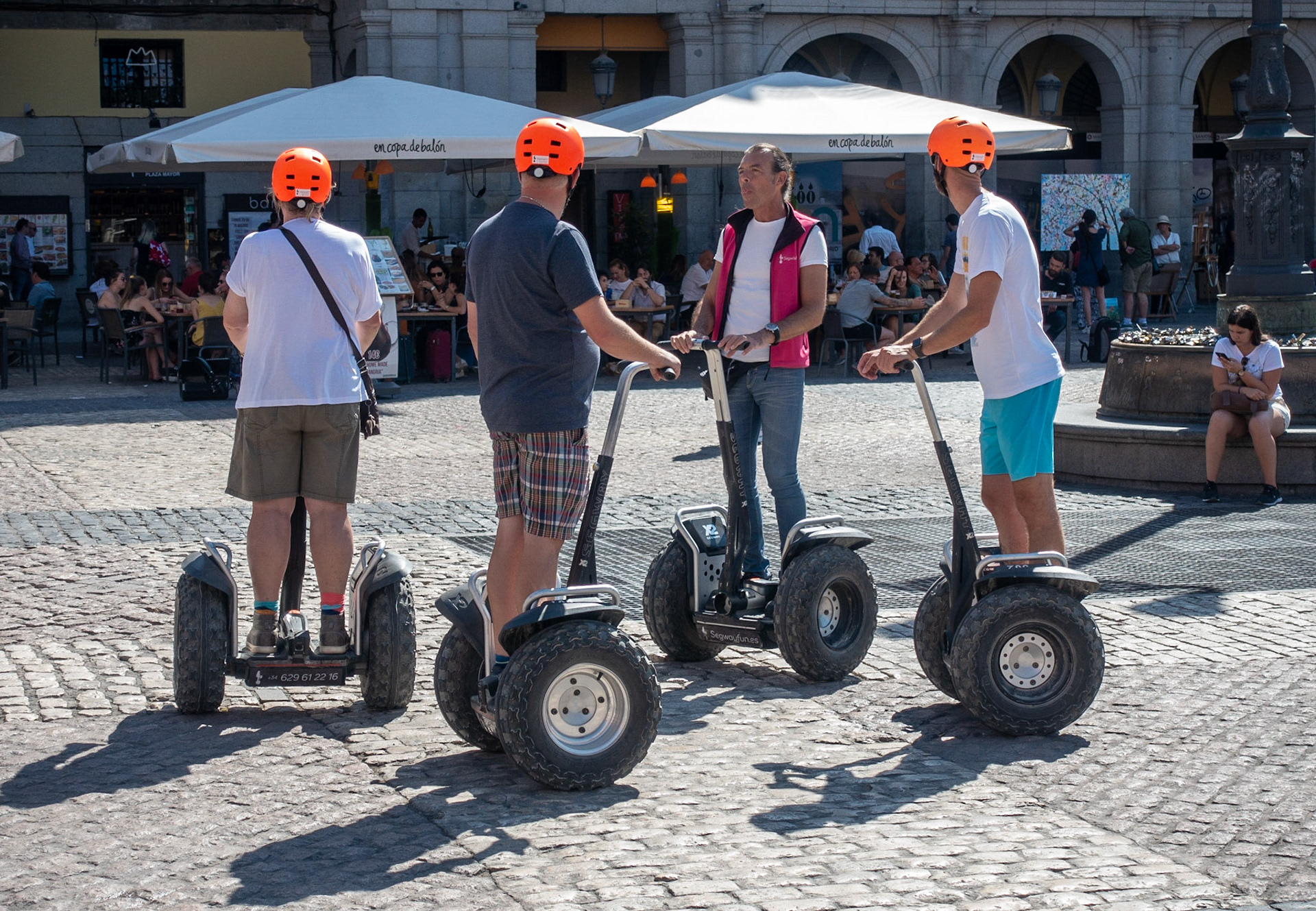 Segway tour in Plaza Mayor, Madrid, 2018