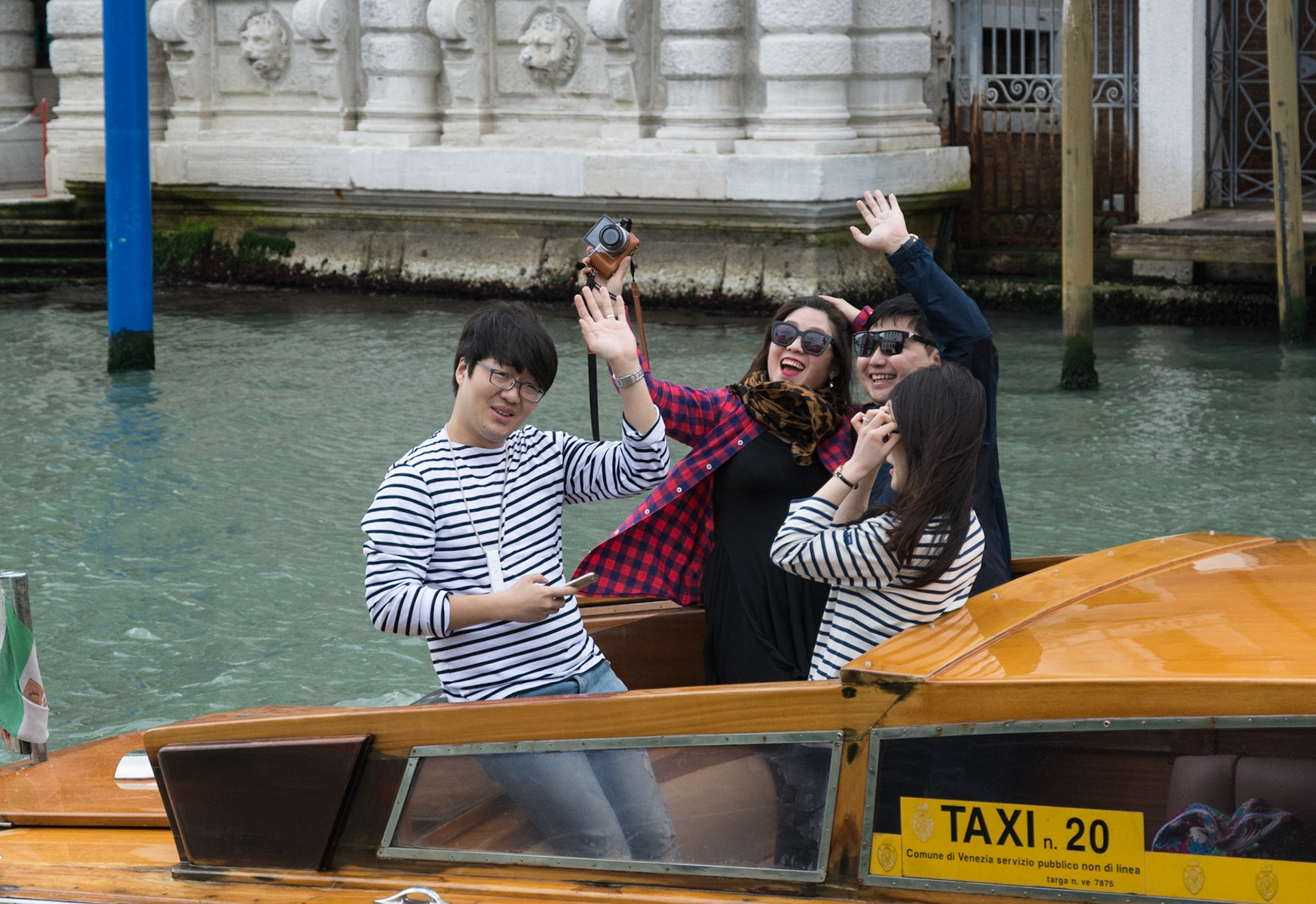 Water Taxi Passengers in Venice, 2016