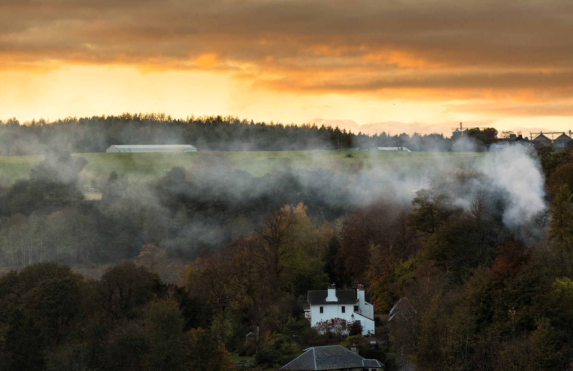 Smoke at Sunset,  Esk Valley, 2017