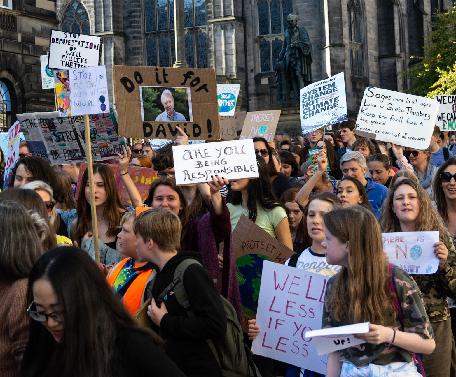 Climate change protest, Edinburgh, 2019