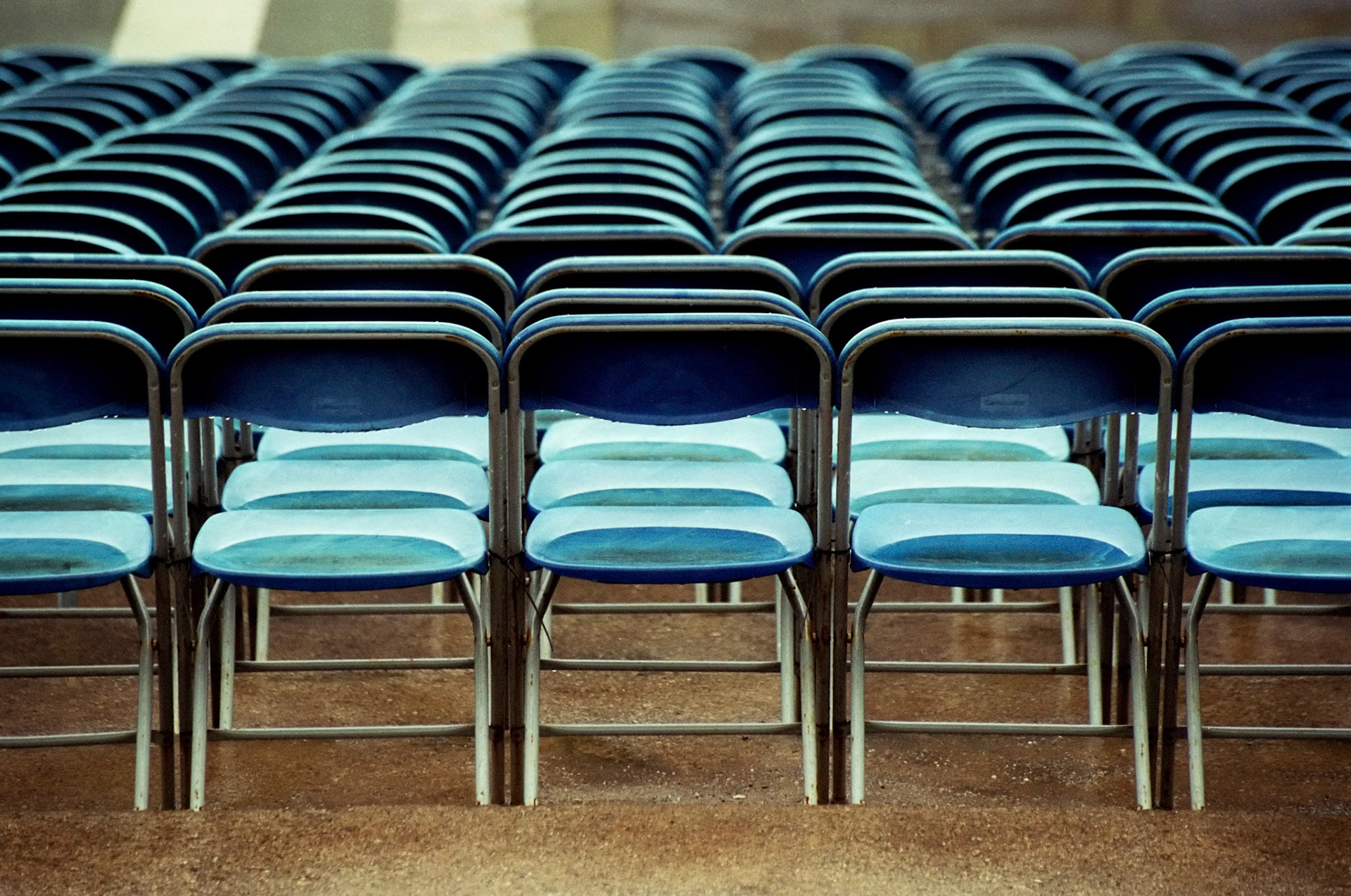 Blue chairs, Ross Bandstand, Edinburgh, 2001