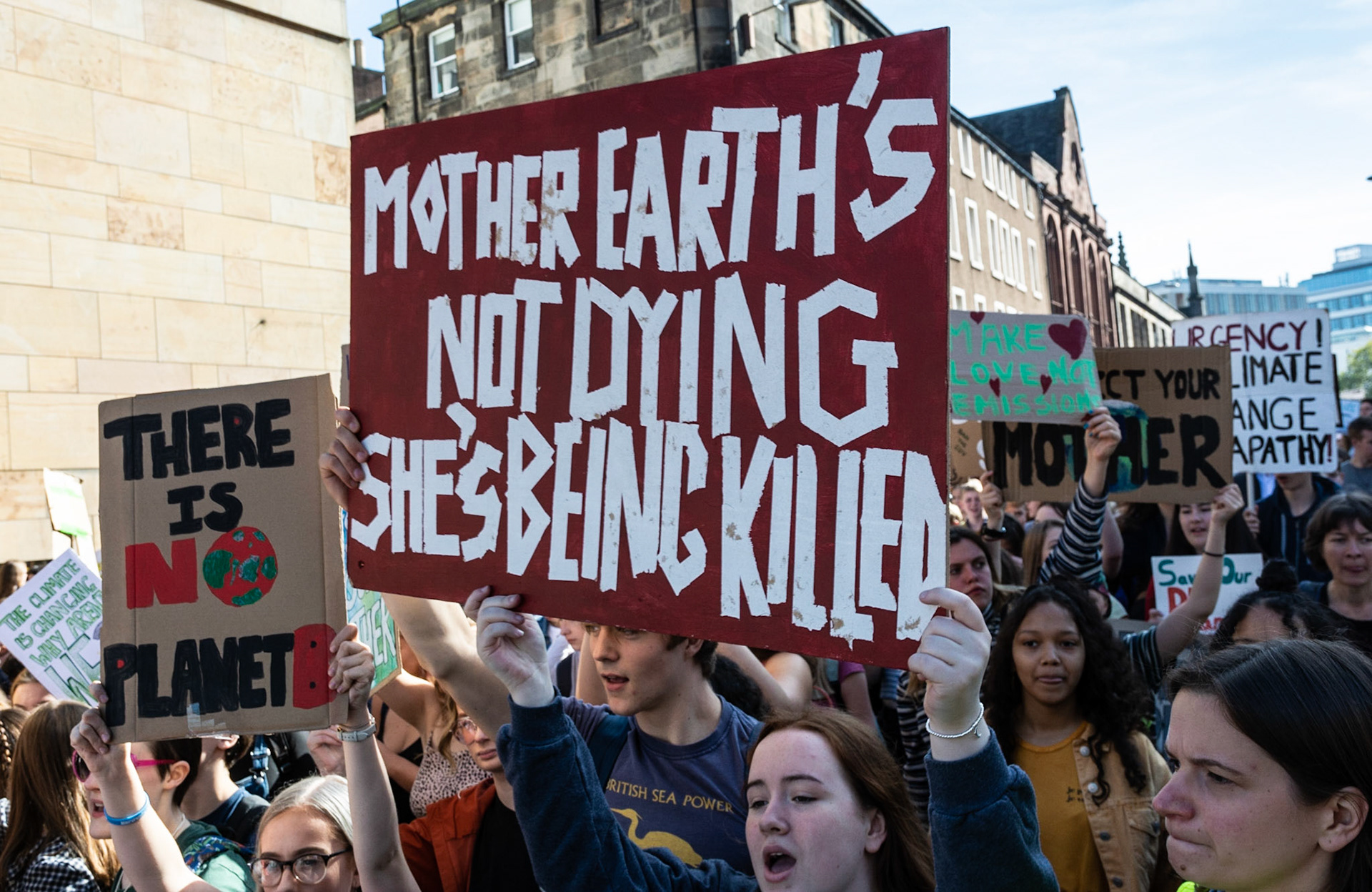 Climate change protest, Edinburgh, 2019