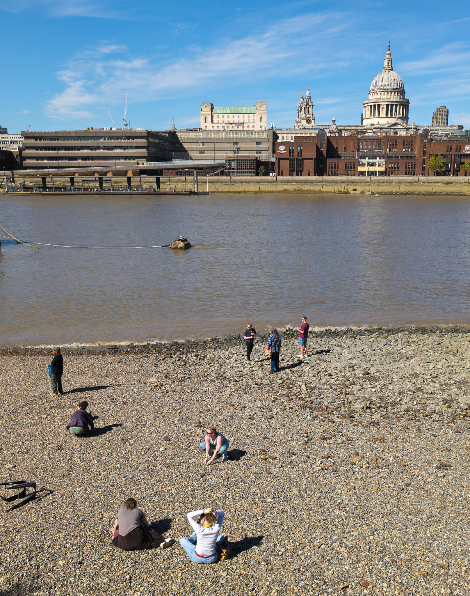 River Thames foreshore and St. Paul's, London 2026
