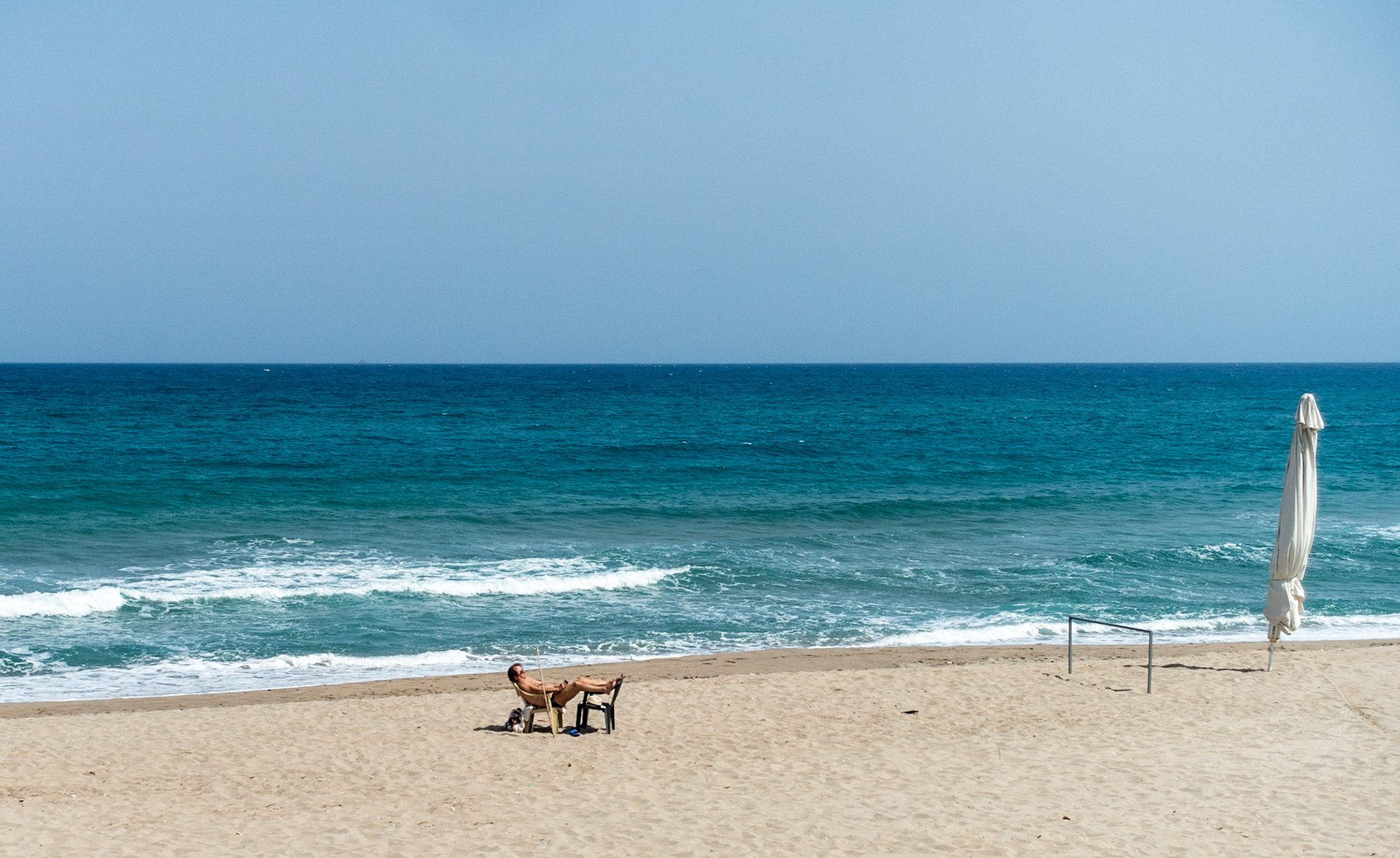 Beach at Rethymnon, Crete, 2018