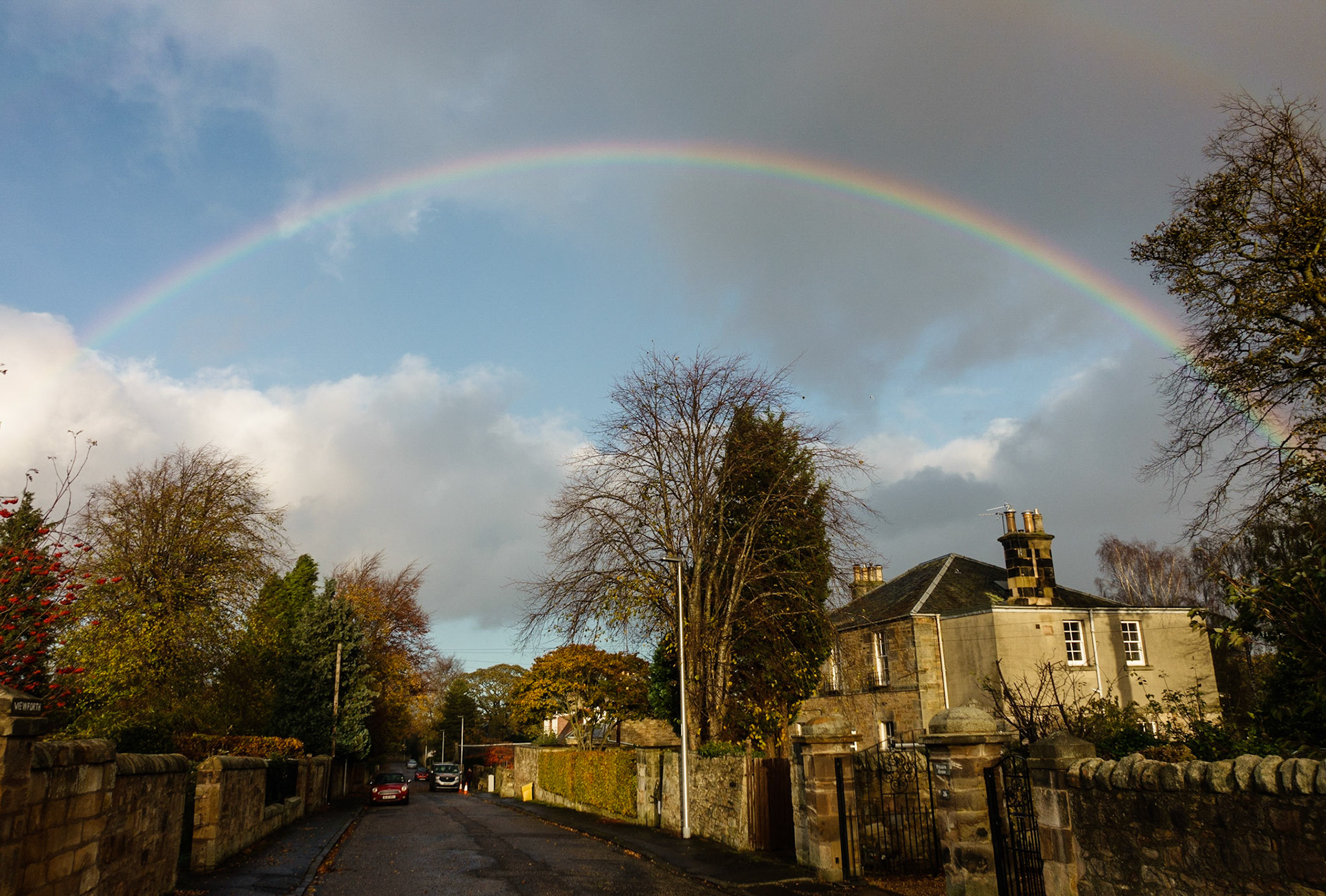 Rainbow over Broomieknowe, 2021
