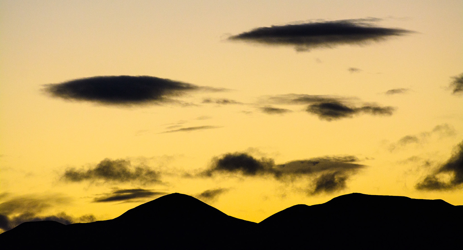 Sunset over the Pentland Hills, 2021